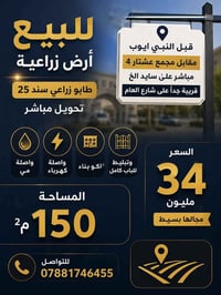قبل النبي ايوب • طابو زراعي • ١٥٠م