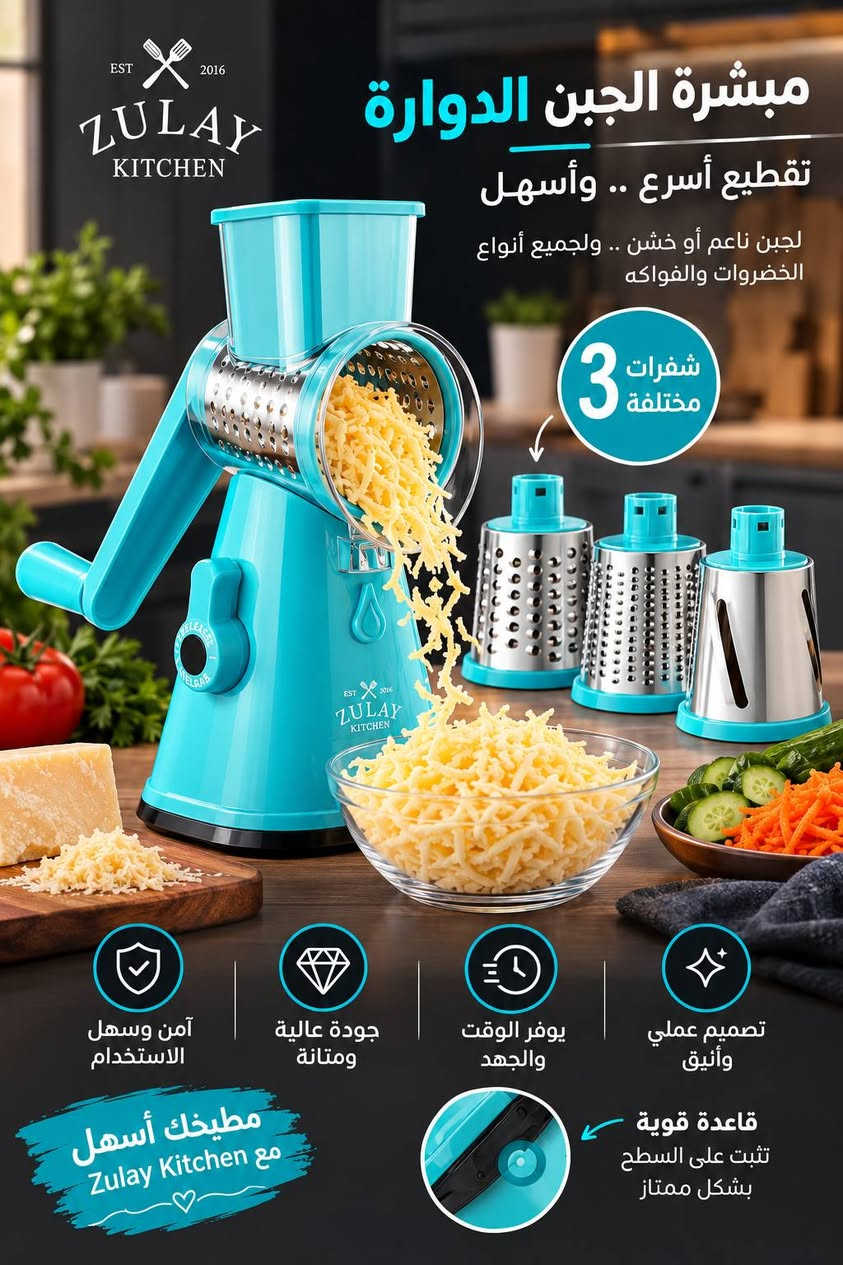 مبشرة دوارة • ٣ شفرات • ستانلس ستيل