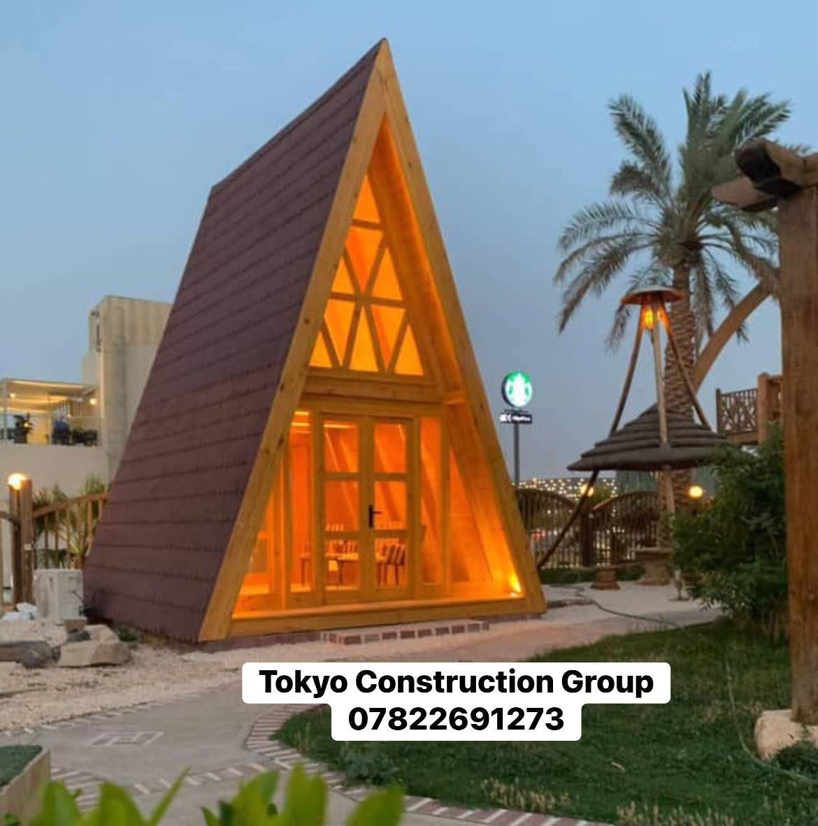 Tokyo Construction Grou  نختص بتنفيذ وتصميم الأعمال الخشبية والديكورات والمشاريع الإنشائية، وتشمل خدماتنا:

🏡 تصميم وتنفيذ الأكواخ الخشبية
🪵 الأعمال الخشبية والديكورات
🪜 تنفيذ وتصميم السلالم الخشبية
🏗️ أعمال المقاولات العامة
✨ تنفيذ مشاريع حسب الطلب وبأعلى جودة

نسعى دائماً لتقديم تصاميم عصرية وتنفيذ احترافي يليق بثقة عملائنا.

📞 للاستفسار والتواصل: ***********
📩 يمكنكم التواصل معنا عبر Messenger

Tokyo Construction Group — نبني أفكاركم بإتقان.

نص مكتوب في الصور:
- Tokyo Construction Group ***********
- Tokyo Construction Group
- ***********