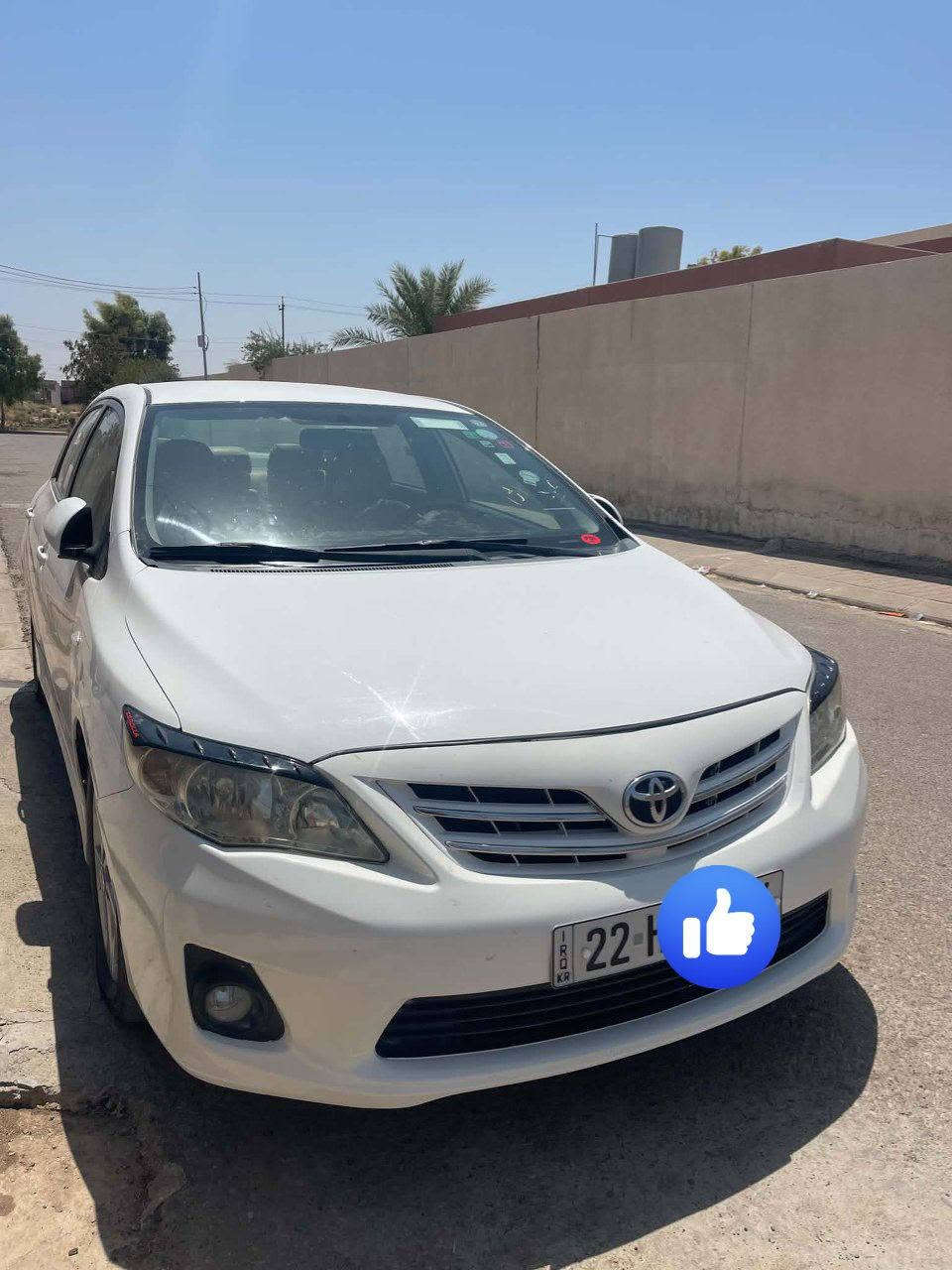 كورلا موديل ٢٠١٢
سنويه جديد رقم ألماني اربيل 
بدون صبغ 
خليجي تبريد ثلج 
محرك ١٨ 
 شراي خابر رقم ***********
مكاني كركوك
