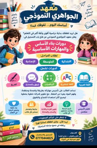 لا توجد تفاصيل  نص مكتوب في الصور: - معهد الجواهري النموذجى أساسك اليو...