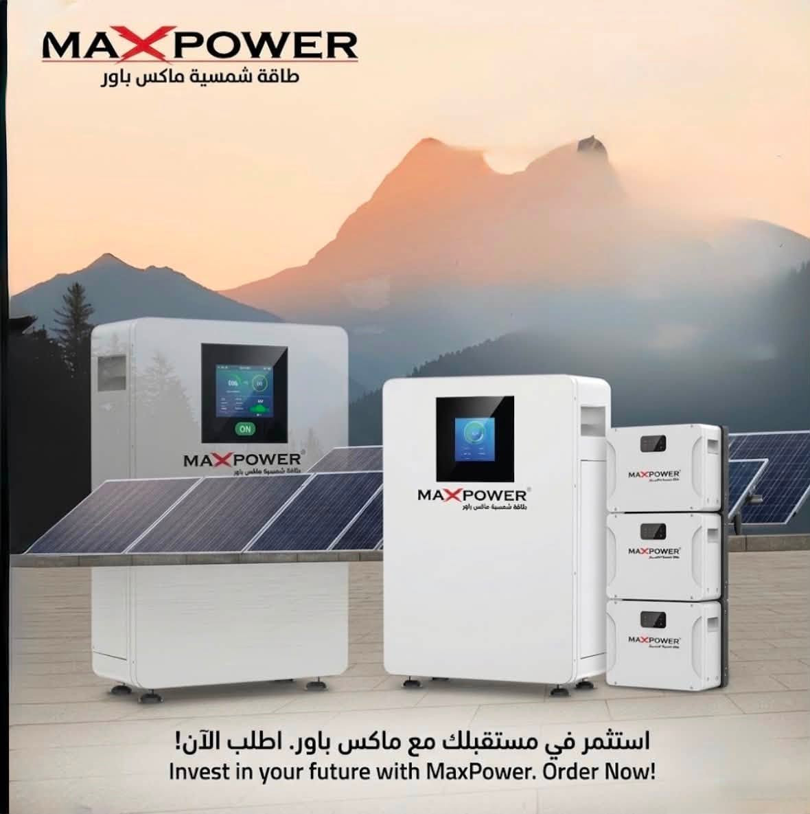 الوكيل الحصري لشركة Max power في العراق 

🔴ضمان المواد استبدال لمدة 5 سنوات بجهاز كامل✔️🔴
                           بجملة ومفرد

توفرت بطاريات ⬇️
5 كيلو واط 6000 دوره نظام 51.2V
 10 كيلو واط 6000 دوره نظام 51.2V
32كيلو واط 8000 دوره نظام 51.2V

توفرت انفيرترات ال IP65 و IP66⬇️
 انفيرتر 6كيلو واط IP65 هايبرد 
انفيرتر 8 كيلو واط IP66 هايبرد 
انفيرتر 10 كيلو واط IP66 هايبرد

انفيرتر 6كيلو واط IP21 ضمان 2 سنه
 انفيرتر 3.5 كيلو واط IP21 ضمان 2 سنه 

للاستفسار واتساب *********** 
الموقع بابل / الحلة
