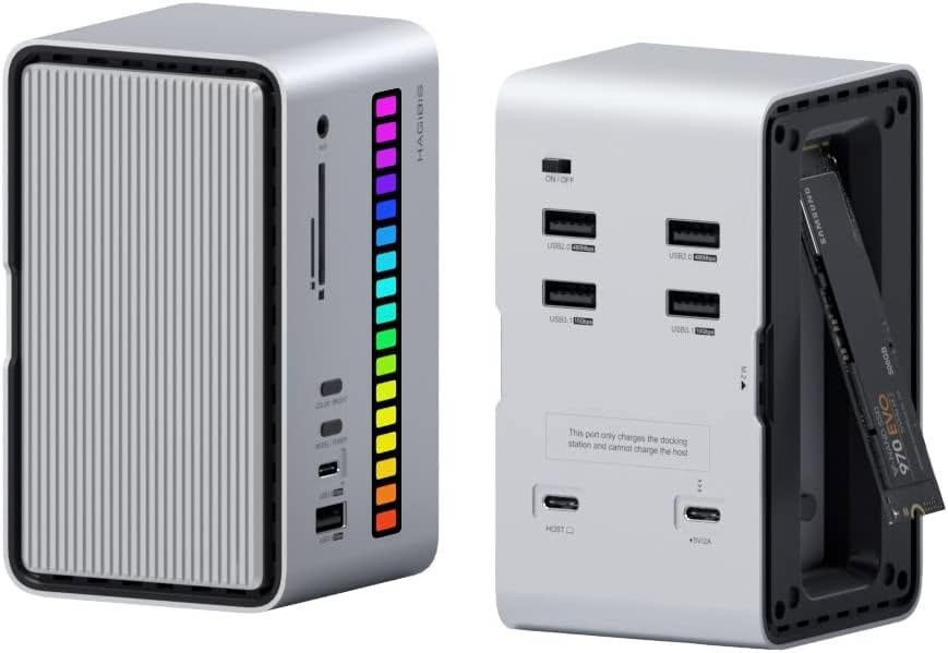 داكينج USB-C • M.2 NVMe • شحن ١٠٠ واط