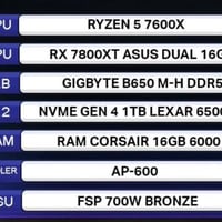 تجميعة شبه جديدة • R5 7600X • RX7800XT 16GB