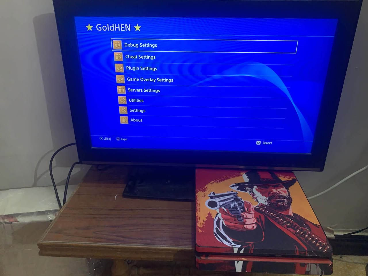***********

بلي فور سلم مهكر للبيع
بي فوك ال 15 لعبة
هارد حجمه 500GB
جوستك وحده
مفتوح تنضيف
شغال بدون أي مشاكل
بي لعبة فيفا ٢٧ و بيس ٢٧

السعر 200 قفل بدون عمله
مكاني بغداد الكرخ 
لا يوجد توصيل
واتساب *********** بغداد, العراق

نص مكتوب في الصور:
- متابعة