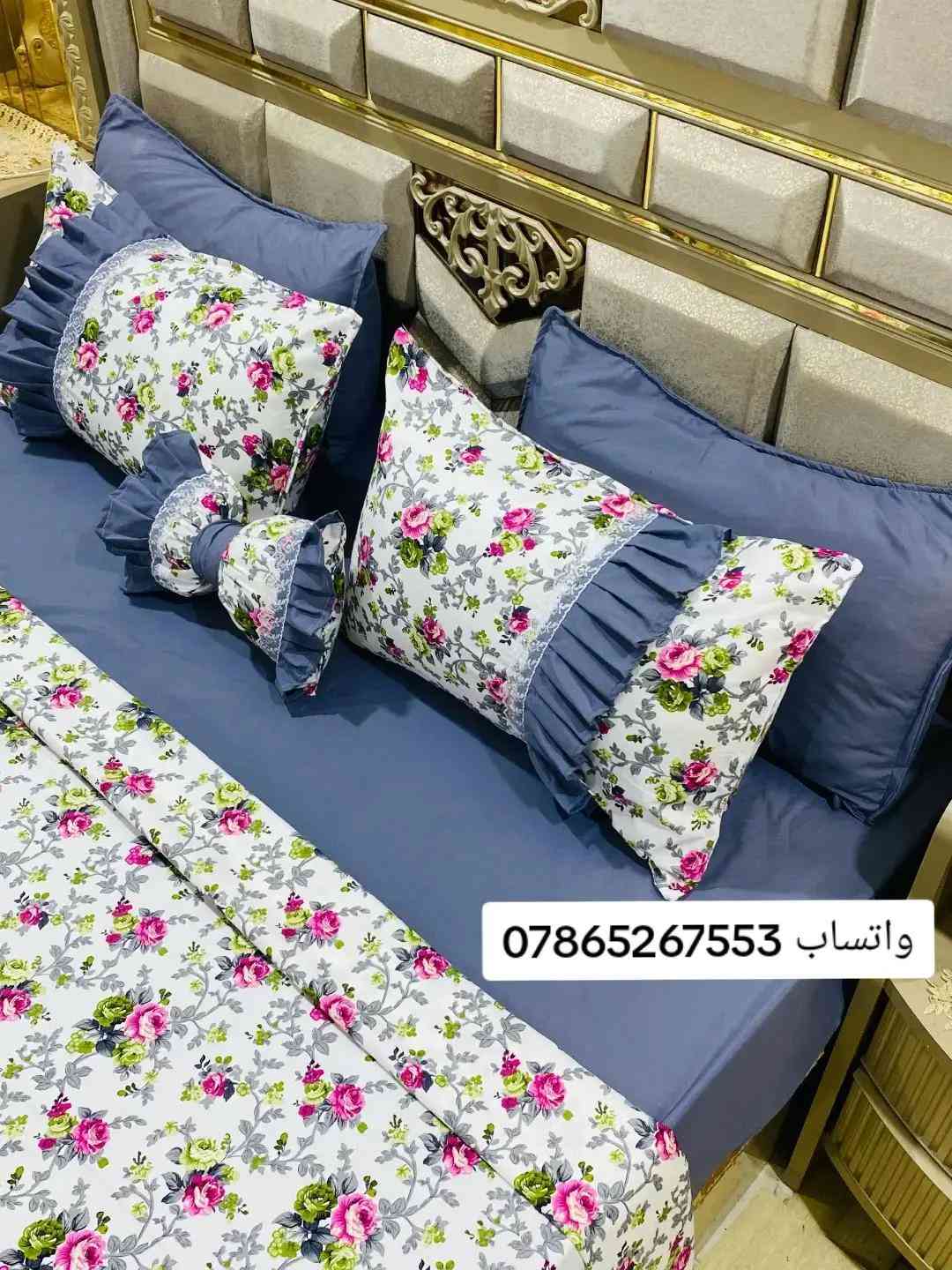 لمسات روز 🌸 نوفر لكم أجمل المفروشات بأجود أنواع الأقمشة وأفضل الأسعار. خدمة توصيل متوفرة إلى جميع المحافظات. ✨🛍️#خياطة #لمسات_روز #بغداد #ترند #اكسبلور 

نص مكتوب في الصور:
- سعرها 25
- واتساب 0786526753