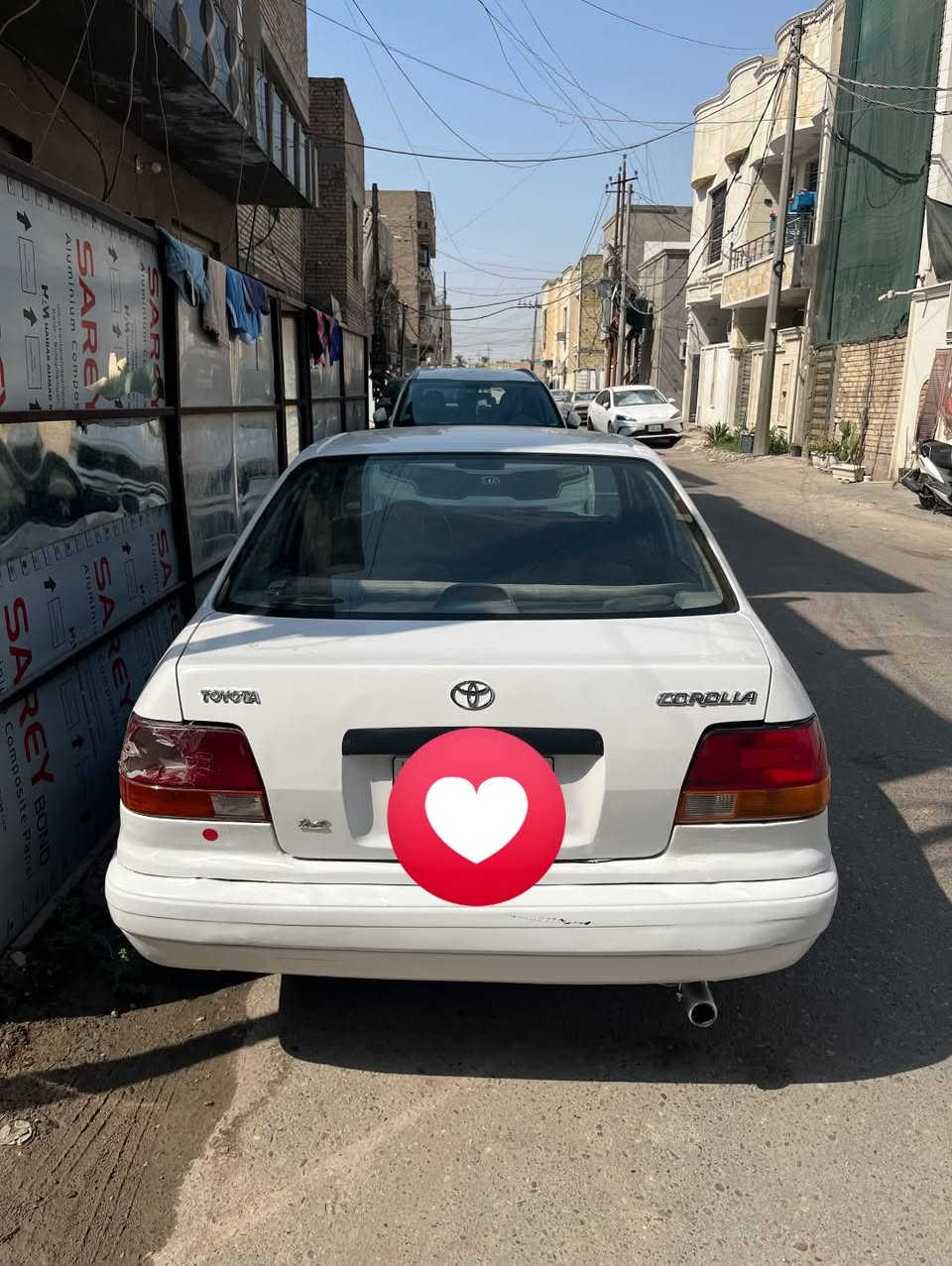 سلام عليكم للبيع سيارة كورلا موديل 96 ساره جاهزه من كلشي فقط كبريسر  فقط مكينه كير حداديه تخم تاير  السعر 48 وبيه مجال قليل وهذا الرقم للاستفسار  ***********
