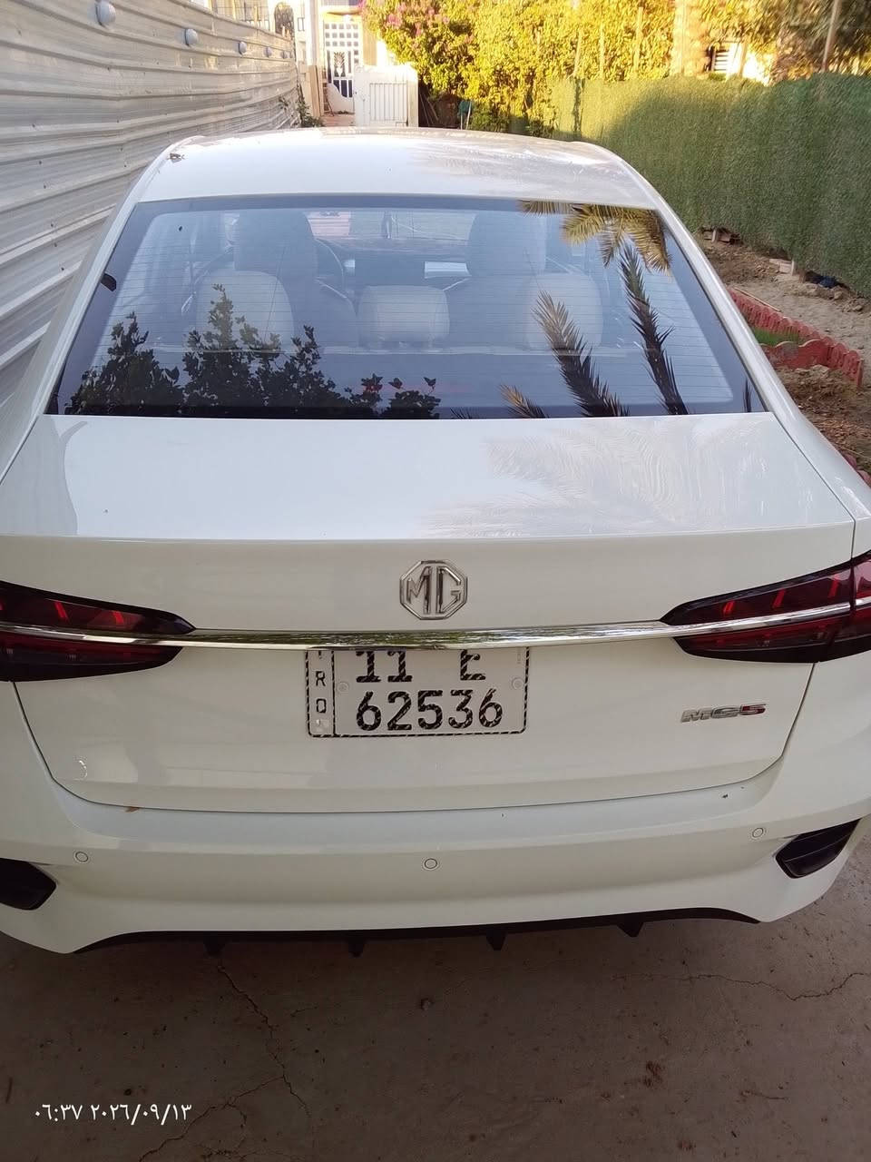 السلام عليكم.. MG5 plus 2026
السياره رقم بغداد ماشيه 5000الاف بعده بوضع زيرو مكفوله كفاله عامه فول مواصفات رايده 120 ورقه للاستفسار *********** يوجد واتساب

نص مكتوب في الصور:
- ٠٦:٣٦ ٢٠٢٦/٠٩/١٣
- ٠٦:٣٧ ٢٠٢٦/٠٩/١٣