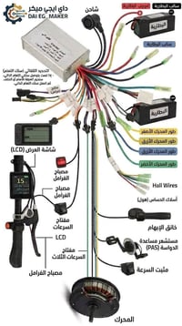 داي ايجي ميكر • كنترولر دراجة كهربائية • شاشة LCD