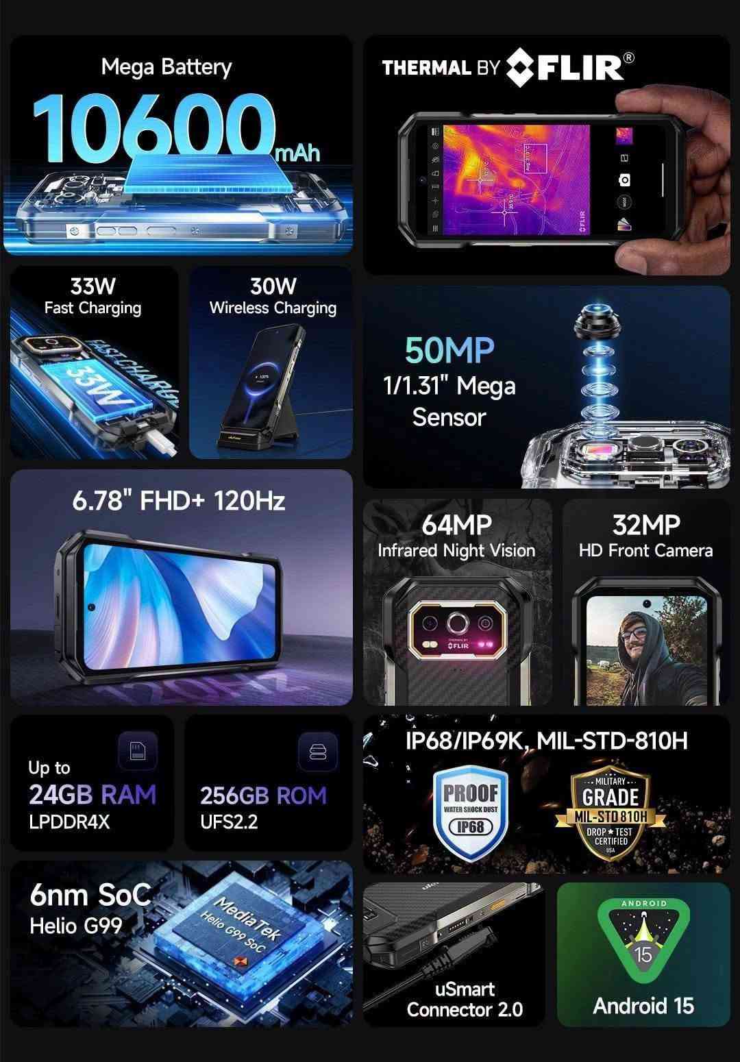 ARMOR 27T • رؤية حرارية • بطارية 10600mAh