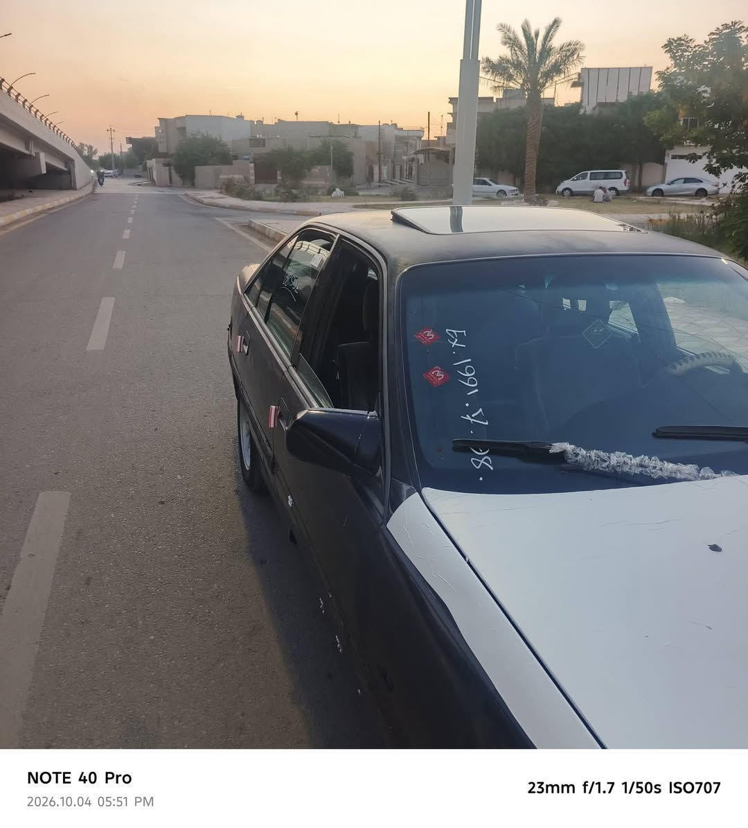 السلام عليكم سياره للبيع اوميجا موديل 93 حجم 20 فول اوتوماتيك جير محرك كل عيب ما بيه مشروع وطني دفتر بنزين موجود سنويه ساقط بال 25 سياره وين ما يعجبك اطلع ترايها حيل حلو السعر 26 وبيها مجال العنوان كركوك رجاء اقساط وبالمده ما نبيع شرط التحويل غرامات صفر والشراي يتصل على رقم الموبايل***********  سياره على بلاد لا ضربه ولا قلبه وبدون معجون

نص مكتوب في الصور:
- NOTE 40 Pro
- 2026.10.04 05:51 PM
- 23mm f/1.7 1/50s ISO1147
- NOTE 40 Pro 2026.10.04 05:51 PM 23mm f/1.7 1/50s ISO544
- 2026.10.04 05:52 PM
- 23mm f/1.7 1/33s ISO5181
- 23mm f/1.7 1/50s ISO2371