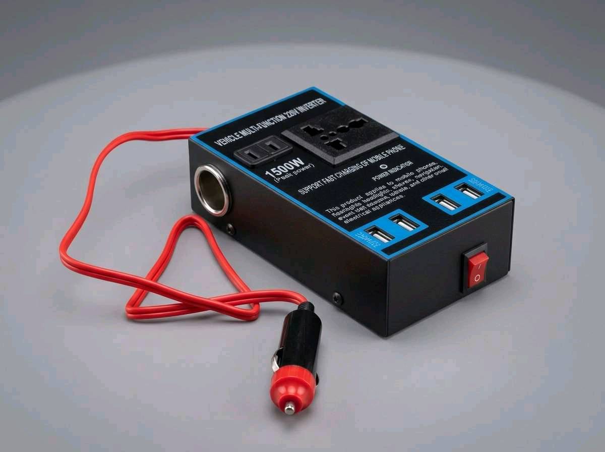 محول سيارة • ١٥٠٠ واط • ٤ منافذ USB