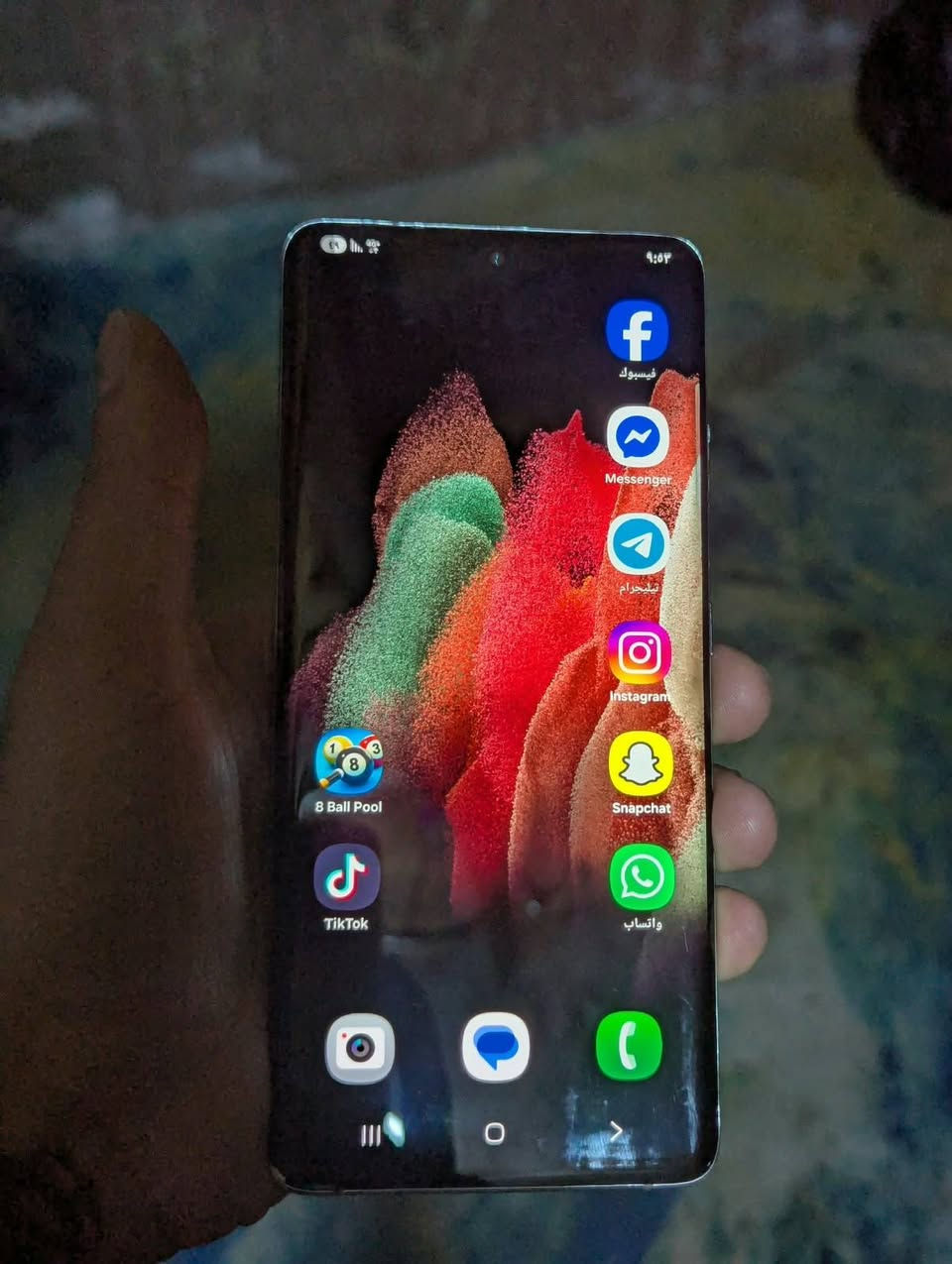 سلام عليكم Galaxy S21 Ultra 5G بي هاذ لكسر ولتنصي مال صوت ما تشتغل فقط ذاكره 256 جهاز نضيف السعر ب 275  وبي مجال قليل محتاج وريد ابيع الشراي اتصل ***********
