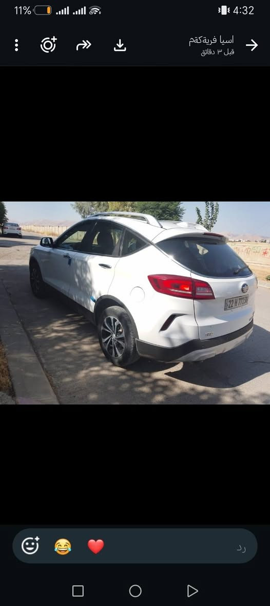 فاو بیستون X80 مۆدیل 2021 بێ بۆیاخ 
فول مواصفات 
ماشاء اڵڵە سەیارەیەکی خیزانی بەرزو زۆرجوان
توندوتۆڵ هەیکەل وناوەوەی لەسەر دەقی شەریکەیە
مەکینە 20 بێ تۆڕبۆۆ بیلادی بەشەرتی 100 فیتەر
گیڕ تۆماتیک و عادی 6 نمرە بەشەرتی 100 فیتەر
3 مۆد لیخوڕین
بەصمە 
دەرگا بەصمە
سلاید پانۆڕاما
صندوق کۆنتڕۆڵ
صندوق بەصمە
جامەکان بەسویچ کۆنتڕۆڵ بەرزو نزم ئەبنەوە
ئاۆینە شەفت
شاشە ئایپاد بیلادی لەمس
تبرید لەمس
تسجیل لەمس
سوکان ڤۆلیۆم
تحدیدسورعە
کوشن جڵد
کوشن هیتەر
کوشنی سایەق کارەبایی
ویل کەپ شەریکە سایزی 17
گیچی هەوای طایەکان نیشان ئەدات
ڕیژەی بنزین بەکیلۆمەتر نیشان ئەدات
کامیرای بەگدانان بیلادی 360 دەرەجە ئەخولیتەوە
دوگمەی خلیسکان
بڕیک بەصمە
طایەی تازە
سنوی تازەیە تا مانگی 12 /2027
یەک ملیۆن و چوارسەدو پەنجا هەزار غەرامەی تیایە وەری ئەگریتەوە
شۆین /  سلێمانی

نرخ / 95  وەرەقە

***********
***********
تکایە مشەەری تەلەفۆن بکە
بەکۆمیت و نامە معامەلە ناکریت السليمانية, العراق

