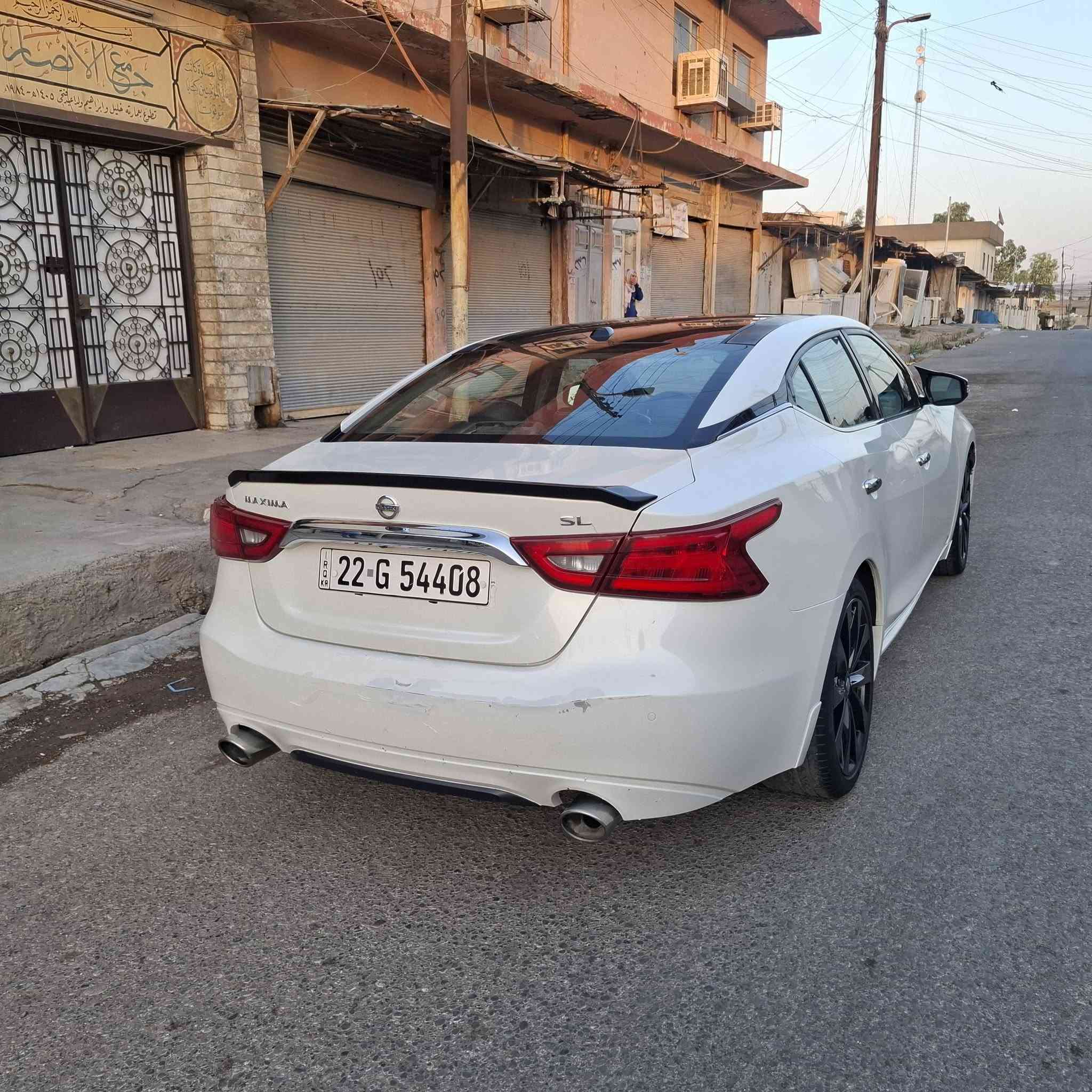 السلام عليكم 
نيسان مكسيما ٢٠١٧ فول موصفات  
محرك سته سلندر 
بصمه تشغيل
عن بعد
منضومه 
زنول 
كشنات
كهرب
كشنات
حار
استيرن
حار
بونوراما
قياده سرعه
رقم انكليزي
اربيل 
سنويه وهزه
جديد
١٢٠ ورقه بيها مجال
رقم الهاتف  ***********
***********
