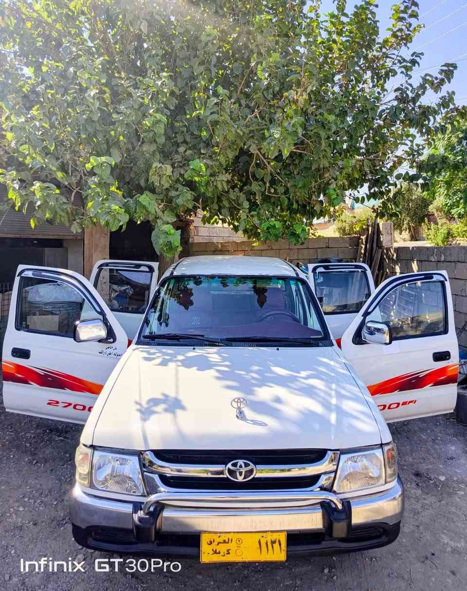 توێتا پیکاب یابانی ئەسڵی ناو سوور مەکینە سپی 2001تەبرید  پاوەر  کۆنتڕۆڵ مەرکەزی  گێڕ مەکینە ئەکسل بەشەرتی فەحس و فیتەر  سەیارەکە هی ماڵە  جایزەو خاوێنە بێ مەسرەفە تایەی نوێیە  ئاڕموو سەنەوی ئەسڵی لەگەڵە ئاڕم دهۆکە بێ کێشەیە دەعمو لێدراوی قورسی نیە  سعری 70 معامەلە لە دووکان سیاحیە سەیارەکە ژ.م   ***********-***********

