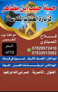 حملة حبيب ابن مظاهر • زيارة العتبات • الناصرية