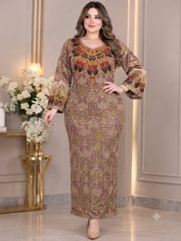 دشداشه مشجر • ستراس حراري • مقاس L-XL-2XL