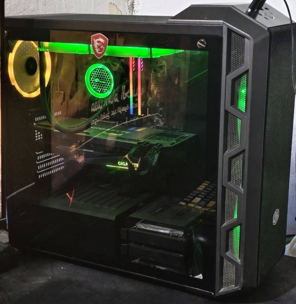 pc كامل للبيع المواصفات/
المعالج/i7 10700k
كرت الشاشة/rtx 3080 gigabyte oc
المذر بورد/msi z490_A pro
الرامات/8*2 سرعتهن 3600 من ماركة فيوري
m.2/واحد تيرة من ماركة xpg سرعتة كلش عالية
الهاردات/hdd 2tb وسترن ديجيتال
البور سبلاي/gigabyte الاوروس 850W gold
المبرد/نسيت الماركة مالتة بس280mm
الكيس/كولر ماستر h500 المش Argb

هذي المواصفات گدامكم رايدهن 1.300.000  وبيهة مجال كلش بسيط للشراي مع العلم اغلب القطع الكراتين و العلب موجودة مكاني بغداد جسر ديالى
رقمي/***********
