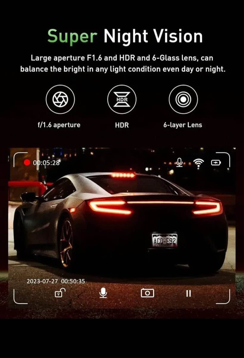 أمامية 4K • خلفية 1080P • واي فاي