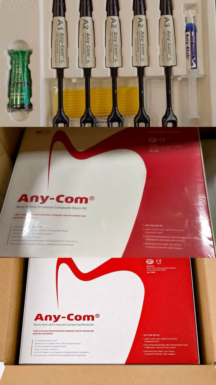 Any-Com Nano Hybrid Composite Kit
جودة مميزة وأداء يعتمد عليه في الترميمات اليومية.
💰 السعر: 65,000 د.ع
📩 للحجز والاستفسار، واتساب
***********
