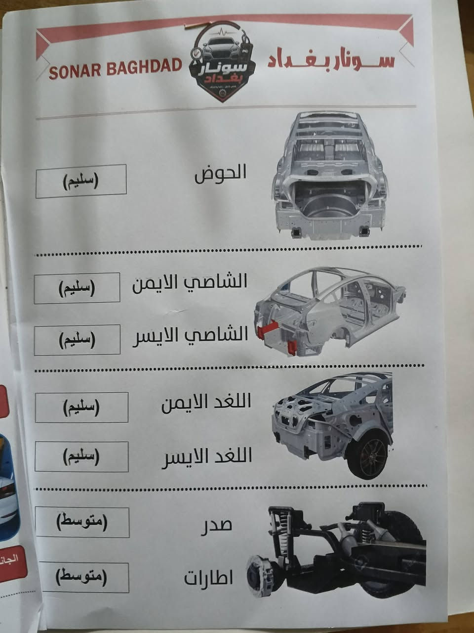 السلام عليكم
هونداي اكسنت 2015 خليجية محرك 1600 دوش فتحة قمارة شاشة كامرة غرفة ملونة اشارة مري خمسة ويل كب ماشية 78 كير محرك تبريد كلهة جاهزة رقم بغداد باسمنة سنوية وهزة وارقام كلة جديد تحويل مباشر سيارة بيهة صبغ فقط على كد شبرين ونص بالباب الخلفي اما بقية سيارة كفالة السعر 103
‏العنوان :الاعظمية ساحة عنتر 
‏الاتصال:***********

