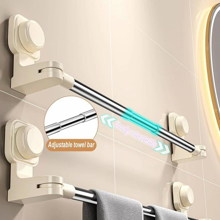 حامل متعدد الاستخدامات بمضخات شفط قوية ✨ تركيب سهل بدون حفر أو تخريم 📏 قابل للتمديد حسب المساحة 💪 ثابت وعملي لمختلف الاستخدامات حل عملي لتنظيم وترتيب المساحة السعر 15،000 د.ع بغداد - العطيفية - قرب جامع براثا - مقابل محطة الوقود - داخل بناية بغداد مول 📍 ☎️[***********-***********]   تتوفر خدمة توصيل ✔️

نص مكتوب في الصور:
- 30-60cm/11.81-23.62in 11cm/4.33in 5.5cm/2.17in 7cm/2.76in
- Freely retractable Adjustable towel bar