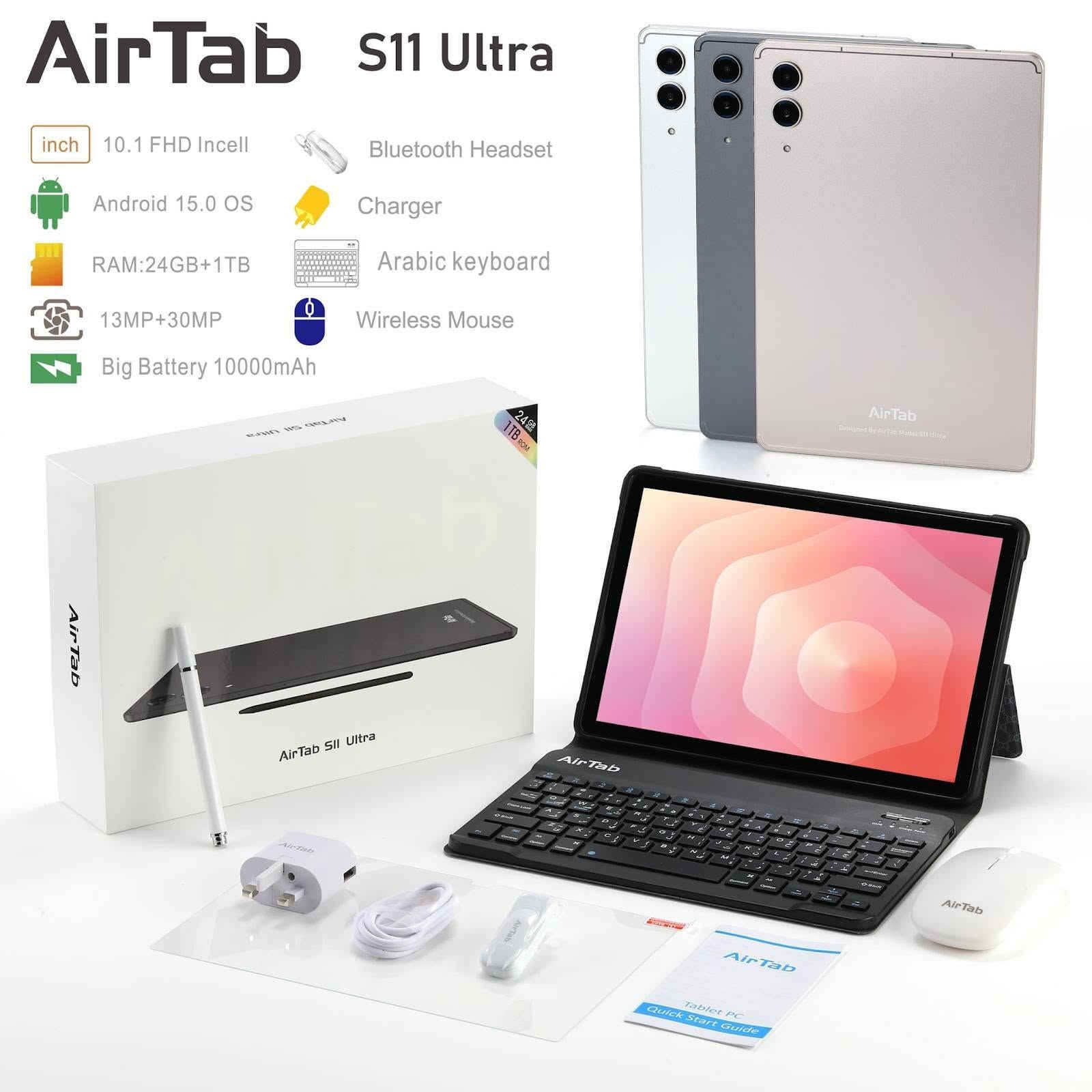 لاب توب وتابلت بجهاز واحد! الحل المثالي للدراسة والعمل والالعاب 💻🔥وصل التابلت العملاق والملكي AirTab S11 Ultra بمواصفات خارقة وسعر صدمة!✨ ماذا يأتي داخل العلبة؟ (بكج متكامل):⌨️ كيبورد لاسلكي سريع.🖱️ ماوس لاسلكي مريح.🖊️ قلم معدني بدقة عالية.🔌 شاحن سريع Type-C مع كابل.🚀 أبرز المواصفات:📺 شاشة عملاقة 10.1 بوصة بدقة FHD واضحة جداً.💾 ذاكرة خيالية 1 تيرا (1TB) ورام 24GB للسرعة الفائقة.🔋 بطارية ضخمة 10000mAh تدوم طوال اليوم.🌐 يدعم شبكات الجيل الخامس 5G وسرعة واي فاي فائقة.📸 كاميرا مزدوجة (30MP خلفية / 13MP أمامية).🎁 العرض الأقوى ولفترة محدودة جداً:💰 السعر: 120,000 دينار فقط!🚚 والتوصيل مجاني لجميع محافظات العراق!👇 للطلب والاستفسار (الكمية محدودة):✉️ أرسل لنا رسالة مباشرة (خاص) باسمك وعنوانك ورقمك، أو راسلنا واتساب: ***********
