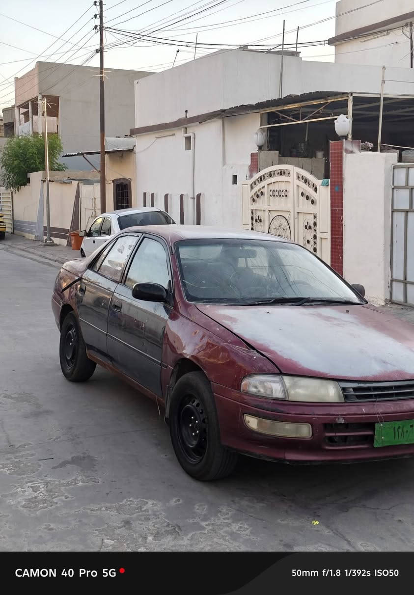 السلام وعليكم 
كورلا كارينا موديل 1994السياره كير ومحرك وصدركلهن جدد وتايرات وباتري ومسجل بلوتوث كامل السياره رقم نينوى اخضر سنويه موجوده صاحبهه ب اربيل يريد تحويل السياره يرادلهه سمكره وصبغ وترجع بلاد السعر 27وبيهه مجال جماعت ال20وجوه ما ابيع ***********واتساب موجود
