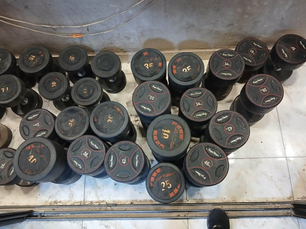 متوفر دمبلص طن و90كيلو 
الكيلو ع الف العنوان بغداد يباع سيت كامل 
مع حمالة دمبلص

