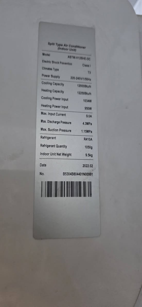 سبلت اوكس حجم واحد طن انفيرتر تحكم 

يشتغل على 4 مراحل 2و3و4 امبير 

سعره 325  الف 

مع كامل ملحقاته بواري ريمونت  قاعده وايرات كلهن كاملات يعني جاهز من كلشي غازه مقفول 

📍مكاني بغداد قريب الشعب بوب الشام 
📞للاتصال بالرقم ***********او وتساب
يوجد خدمة توصيل 🚛داخل بغداد
