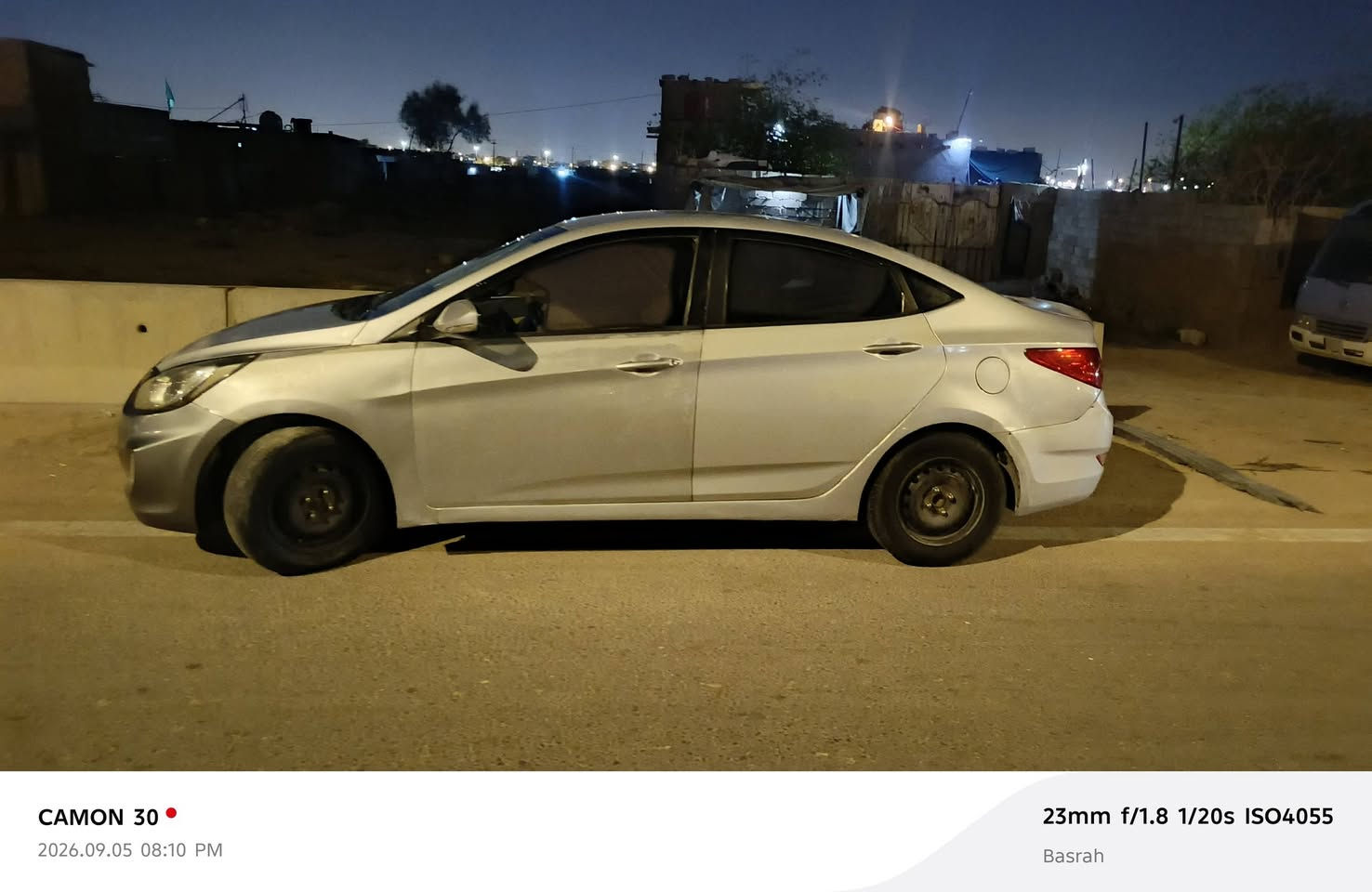 السلام عليكم سياره اكسنت موديل 2013 سياره  محرك 1600دوش  كير حداديه تبريد  جاهزه تحكم ستيرن جهتين اشاير ب المري شاشه بدي سياره كوم حديد و جارد ب الكامل رقمها مثنى صاعده هزه جديد وماشي معاملتها باقيه على البصمه  وهيه سياره ب البصره  سعرها65 وبيه مجال  بسيط رقم ***********

نص مكتوب في الصور:
- CAMON 30
- 2026.09.05 08:10 PM
- 23mm f/1.8 1/20s ISO4350
- Basrah
- CAMON 30 2026.09.05 08:10 PM 23mm f/1.8 1/20s ISO5209 Basrah
- 2026.09.05 08:09 PM
- 35mm f/1.8 1/20s ISO3094
- 23mm f/1.8 1/20s ISO3687
- 23mm f/1.8 1/20s ISO4055