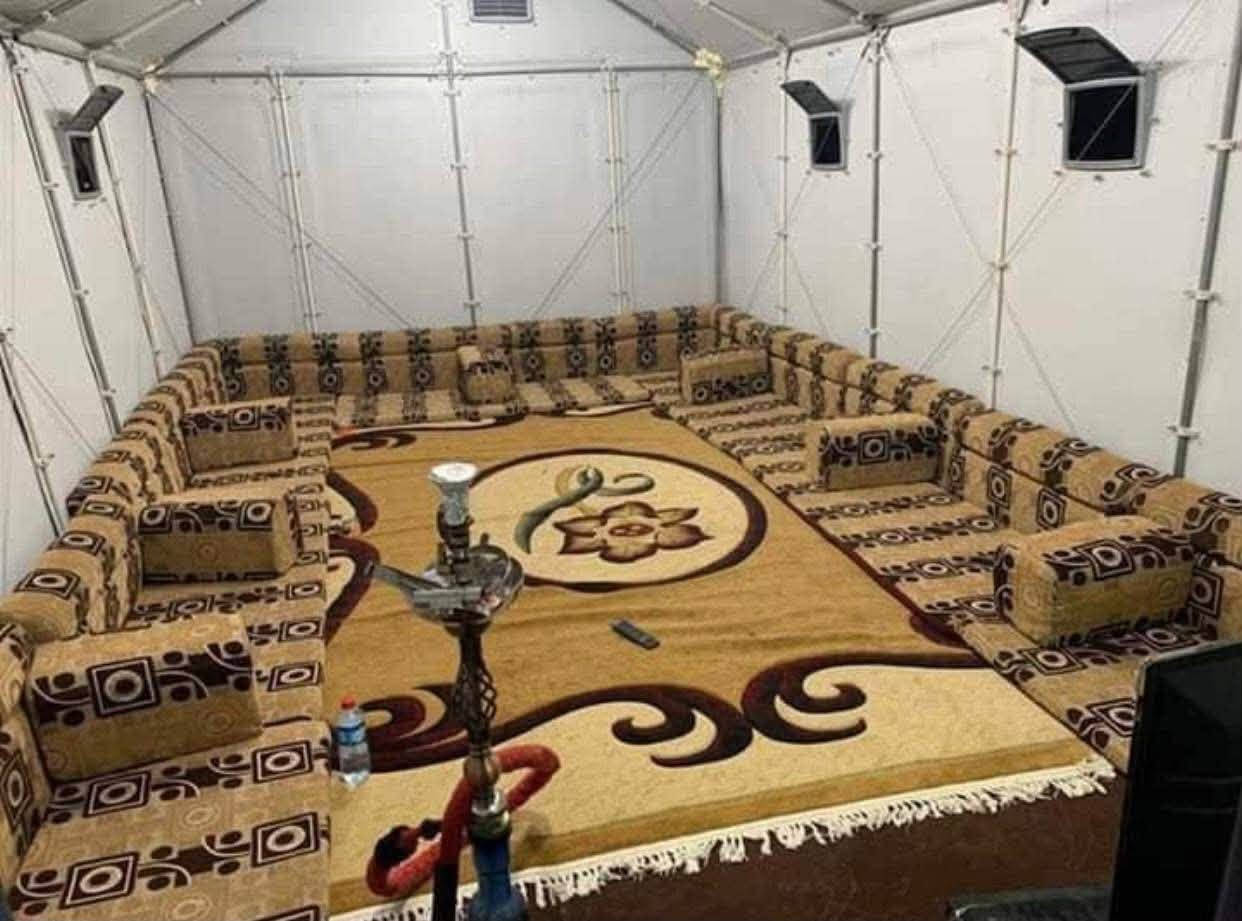 خيم كرفانيه عدد14 خيمه طول 6 مترات وعرض 4 مترات نضيف 100‎%‎ سعر الخيمه 600 الف مكاني صلاح الدين قضاء بلد
رقمي ***********

نص مكتوب في الصور:
- تم افتتاح الخيمه
- رد