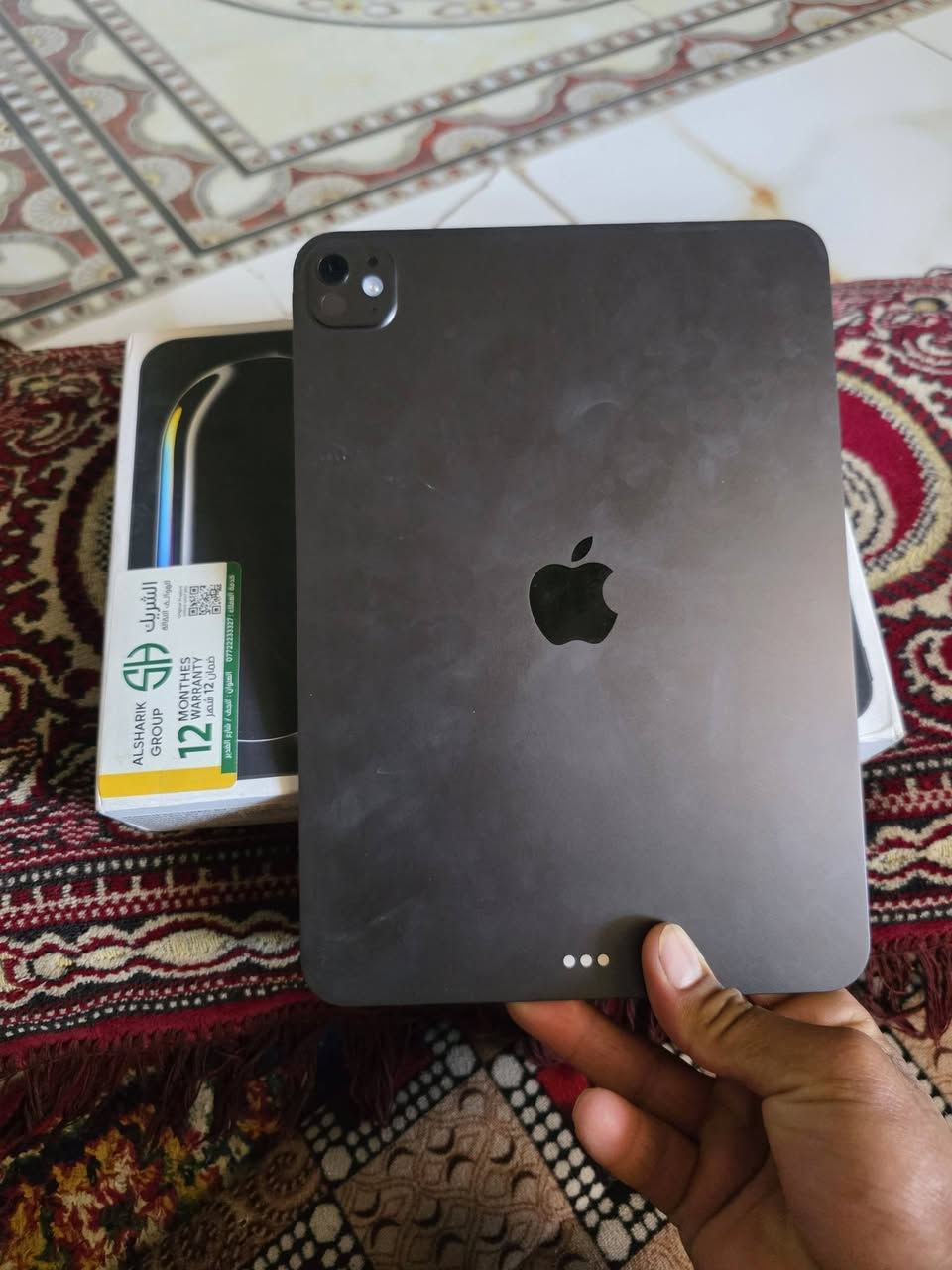 للبيع ايباد ١١برو اخر اصدار m5بطاريه 100مشحون ٢٣ مكاني بابل غراضه كامله سعره 1450 مكفول من حته الزلغ  رقمي *********** او ***********
