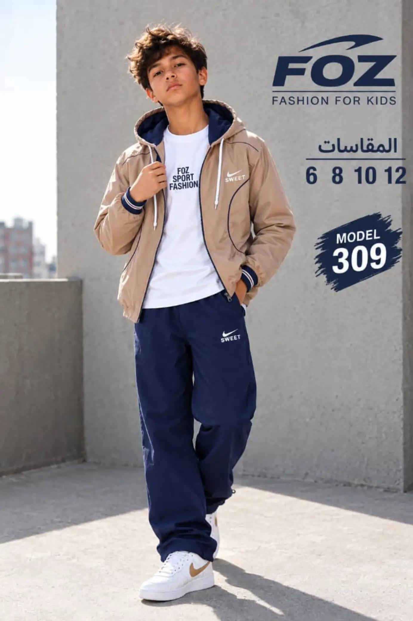 FOZ FASHION • موديل ٣٠٩ • مقاسات ٦ ٨ ١٠ ١٢