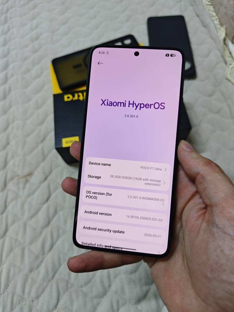 Poco F7 Ultra 

شتی دانسقە

%100خاوێن حسابکە لۆکە

نرخ: 699 هەزار قفڵ سعر سابت 
پاتری 100
٧سال ئەپدەیت  security 
💾 ڕام   16+16  
📟 زاکیرە    512گێگا                
⚙️ پرۆسیسەر    snapdragon  8 elite +gaming
chipبەڵای سەرعی      
🎮 بۆ هەموو یاریەک  120fps ئەدا بە 2k
📷 کامێرا       50mp   60x zoom  کامیرای زۆر جوان   
🔋 پاتری     5300 و   120وات
🌊 دژە ئاو   ip 68 تا قوڵی ٢ مەتر بۆ ١سەعات
📲شاشە  2k      120hz    زۆر نایاب   

Tele : *********** وەتسئەپ دخان, السليمانية
