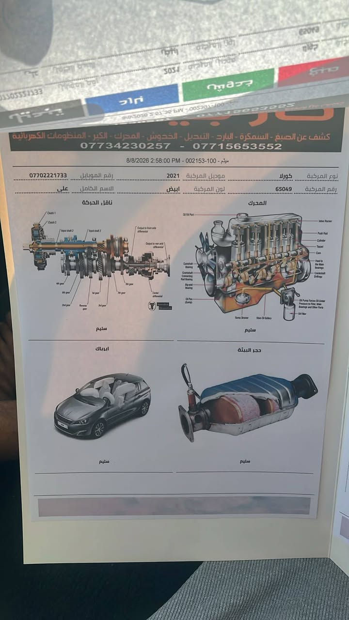 ساز 21 سياره كير محرك تبريد صدر مكفول بيهه صبغ صفحتين وضربه بلجاملغ الخلفي ومعمر نفسه بجم جنطه كبس  سياره تفيد يشتغل بيه تكسي115 مكاني بغداد *********** مكلف بنشر اتصال وتساب فقط ماجاوب لا تعاليق ولا خاص
