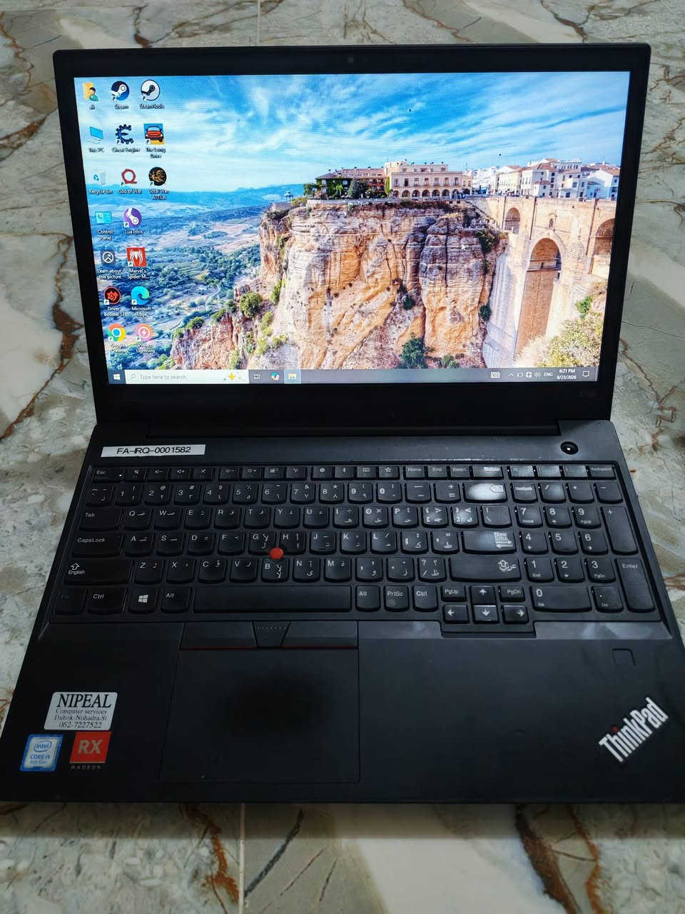 لابتوبين للبيع الاول hp i7 8558u ram 8gb ddr4 mx130 2gb ddr5 hdd320
والثاني lenovo tinkpad E580 i5 8280u ram 8gb  hdd500 ddr4 RX550 2GB ddr5 
السعر lenovo 225000
hp 250000 
***********
