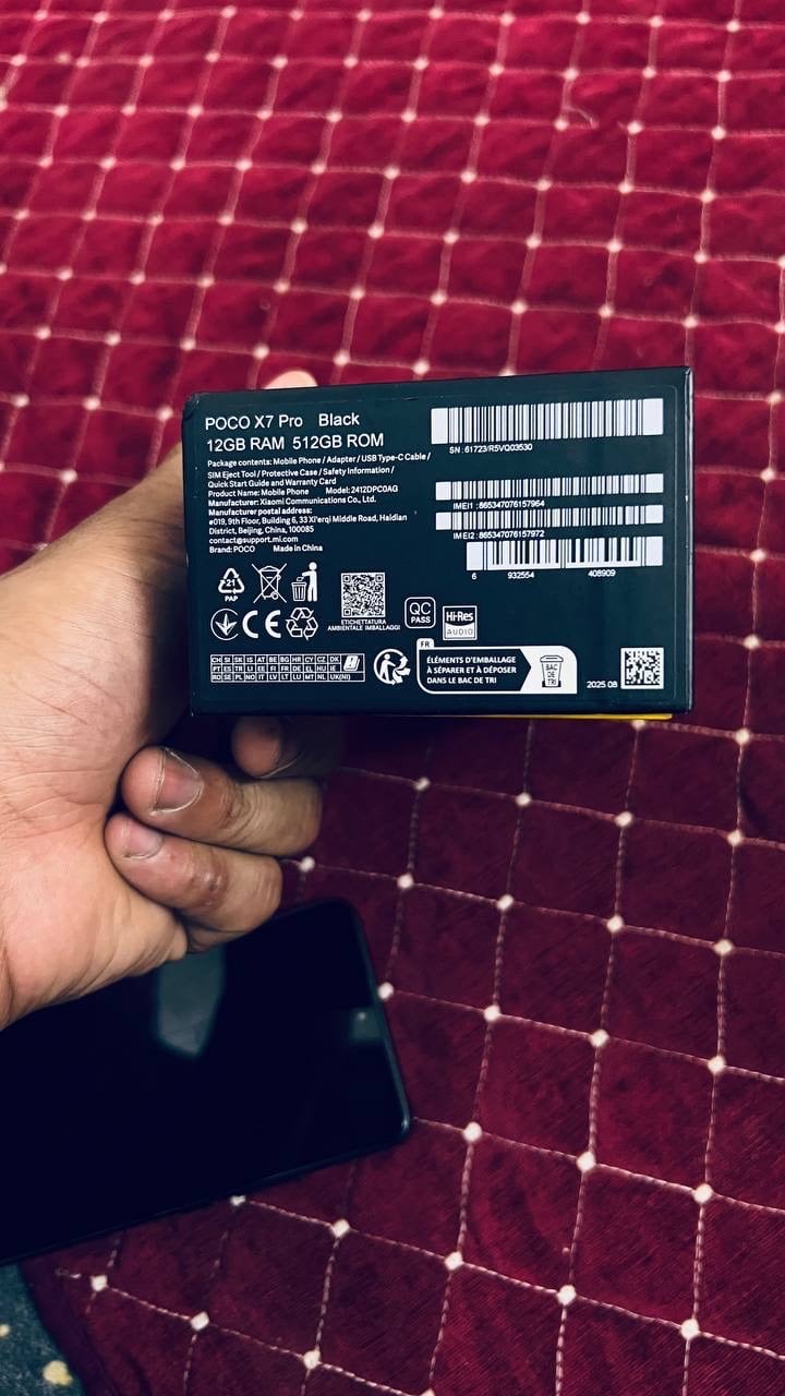 Poco X7 pro

عملاق البوكو🔥🔥120 فريم🎮



♻️مستعمل كامل ملحقات 🔥🔥



❇️ مواصفات الجهاز:



✳️ذاكره 512GB/12GB✅



✳️شاشة أموليد6.7 بوصه 120 هيرتز✅



✳️معالج Dimensity 8400 Ultra✅



✳️كاميرا اساسيه 50MP Sony ✅



✳️بطارية 6000 ملي أمبير وشاحن 90W✅



✳️دعم معيار IP68✅



✳️اندرويد 15 بواجهة HyperOS3.✅



👈👈بسعر 400 الف وبي مجال حك الجيه 🔥🔥



*********** واتساب❇️



العنوان مدينة الصدر قطاع 73 ❇️