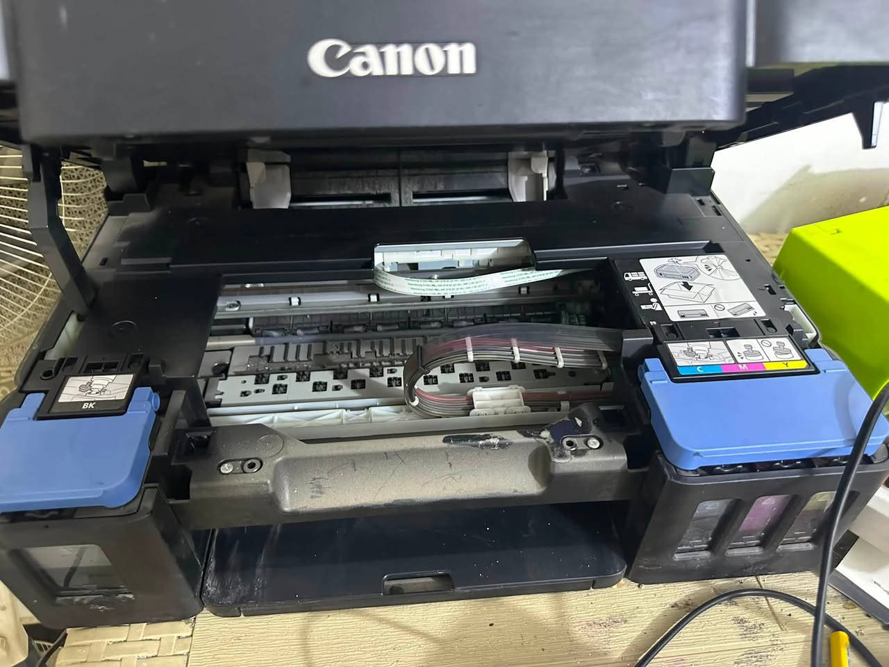 طابعة ملون كانون G3411 نضيفة اي خلل او مشكلة مابيهة كلشي شغال طباعة سكنر استنساخ ابيض اسود جاهزة تجي تفحص وتاخذهة . 
السعر ٧٠ الف
للاستفسار واتس اب ***********
العنوان بغداد شهداء البياع
