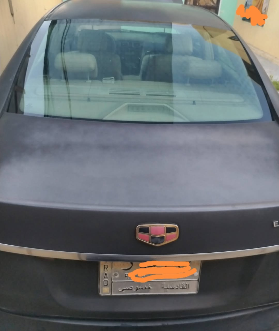 *للبيع جيلي امگراند EC8 موديل 2014*  
* اوتوماتيك، غرفه نظيفه حساسات خلفيه كهربائيات جميعها شغاله برده خلفيه 
*اللون*: [رصاصي] رقم قادسيه
*السيارة*: نظيفة بدون صبغ، مكينة نظيفة حجم 2400 الكامري  وگير جديد هستوني شاده باتري  جديد قبل 10 أيام شاده . بيهه التبريد ضعيف نص بروده 
*السعر*:   53 وبيها مجال بسيط
*المكان*: النجف 
السياره بأسمي تحويل ثاني يوم. 
للاستفسار: [***********]بي واتساب
