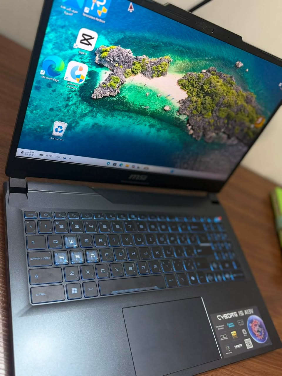 💻 لابتوب MSI Cyborg 15 A13VF للبيع (بحالة ممتازة)
📍 الموقع: بغداد
💰 السعر: 1,000,000 دينار عراقي (مليون)
المواصفات :
 المعالج: Intel Core i7-13620H (الجيل الثالث عشر)
 كارت الشاشة: NVIDIA GeForce RTX 4060 (8GB)
 الذاكرة العشوائية (RAM): 16GB
 التخزين: 512GB NVMe SSD
 الشاشة: 15.6 بوصة بمعدل تحديث 144Hz
 نظام التشغيل: Windows 11 Pro الأصلي
✨ ملاحظات:
 الجهاز نظيف جداً وجاهز للألعاب الثقيلة، البرمجة، والتصميم الهندسي والمونتاج.
 مع الشاحن الأصلي.
📞 للتواصل والاتصال: ***********
