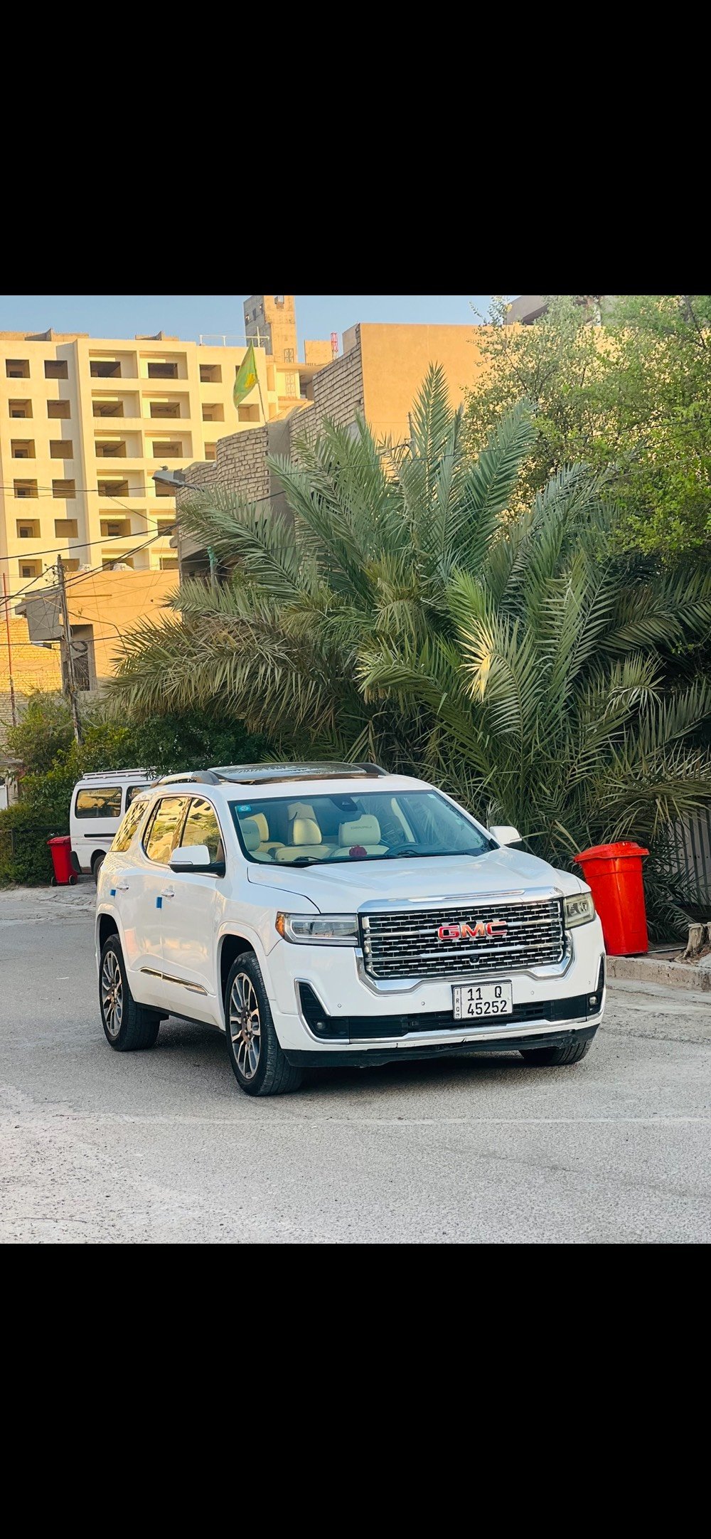 للبيع GMC اكاديه دينيلي ((2021)) مبدل بنيد فقط مواصفات 
داخل ابيض ملكي كشنات منفصل vip كشنات كهرباء ⚡️صندوق كهرباء ⚡️(5) كامرات سايد بريك بصمه مرقمه بغداد بسمي السعر ((220)) بيه مجال عنوان بغداد زعفرانيه الاتصال ((***********))⚔️🔥 بيع فقط
شنو ممشاها بالضبط كم كيلومتر؟: 
123
المكينة والجير أصليّات لو بيها تبديل غير البنيد؟ وإذا بيها شغل/صبغ شنو الموجود بالضبط؟: 
كير مكينه لغد كفاله بس شاصي الجف البلوجه بي ضربه خفيفه 
السيارة فل ستاندرد دينيلي لو بيها إضافات/نواقص ثانية لازم يعرفها المشتري؟: 
سياره فول 1/1 الاخير دنيلي اعلى مواصفات 
إنتَ من أي منطقة ببغداد بالضبط؟ وهل السعر ثابت لو بيه مجال بسيط؟: 
عنوان بغداد الزعفرانيه السعر 220 وبيه مجال 