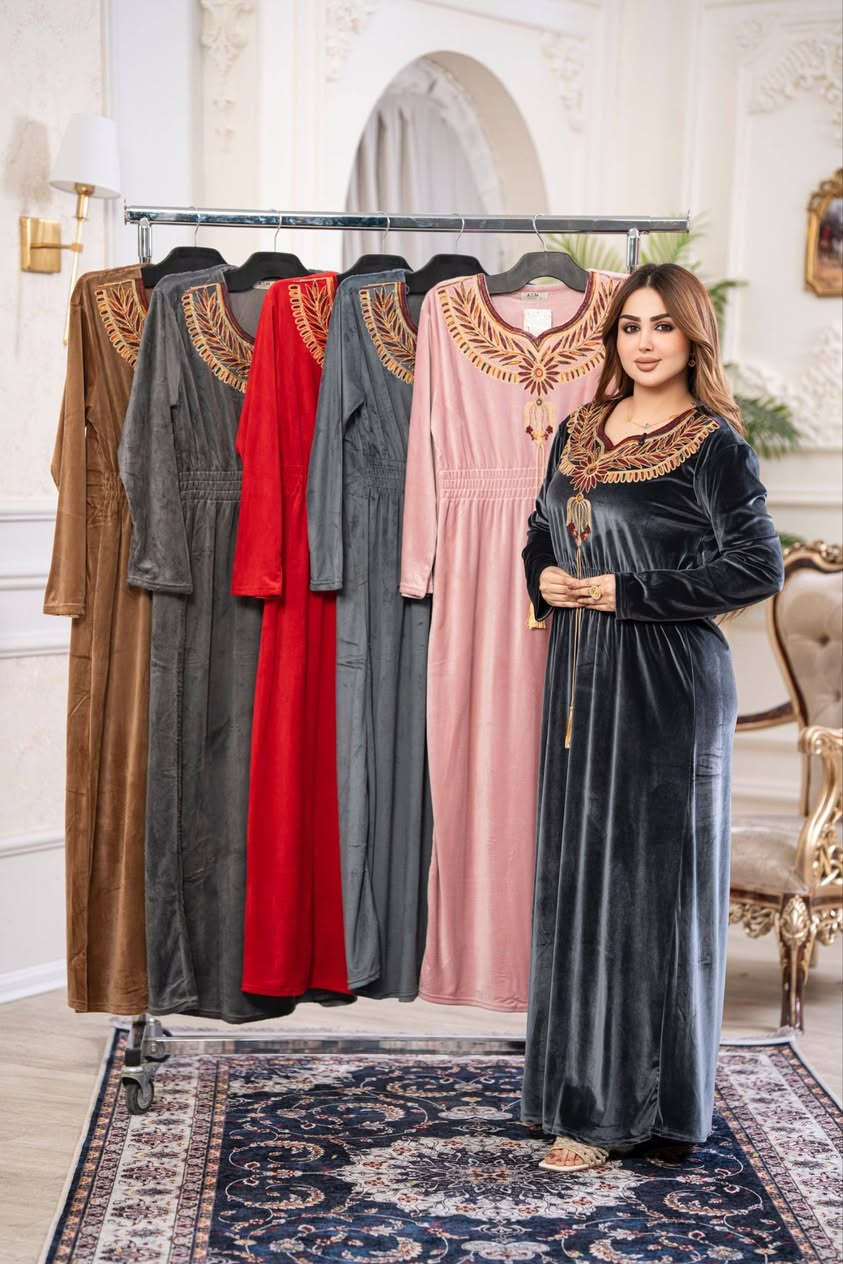 دشداشة نسائي • مخمل سوفت • مقاس L-3XL