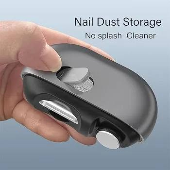 مقص لقص وبرد الأظافر بسهولة وأمان دون أي مجهود 
السعر 7 الف

نص مكتوب في الصور:
- Multifunctional electric nail clippers Soft-spoken and low vibration Safety protection Back storage design
- Nail Dust Storage No splash Cleaner
- New Comfort for Tender Hands Nail clipping for children Safer Nail repair made easy Elderly manicure made easy