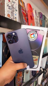 ايفون 📲14 برو ماكس  لون بنفسجي  مميز  بطاريه🔋87 ذاكره 256 شرق اوسط عرب...