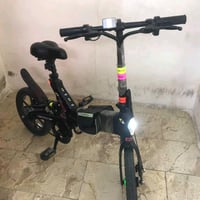 بايسكل شحن من شركه DETSONوبطاريته ليثيوم وهيكل حديد ويطبك البايسكل كلش...