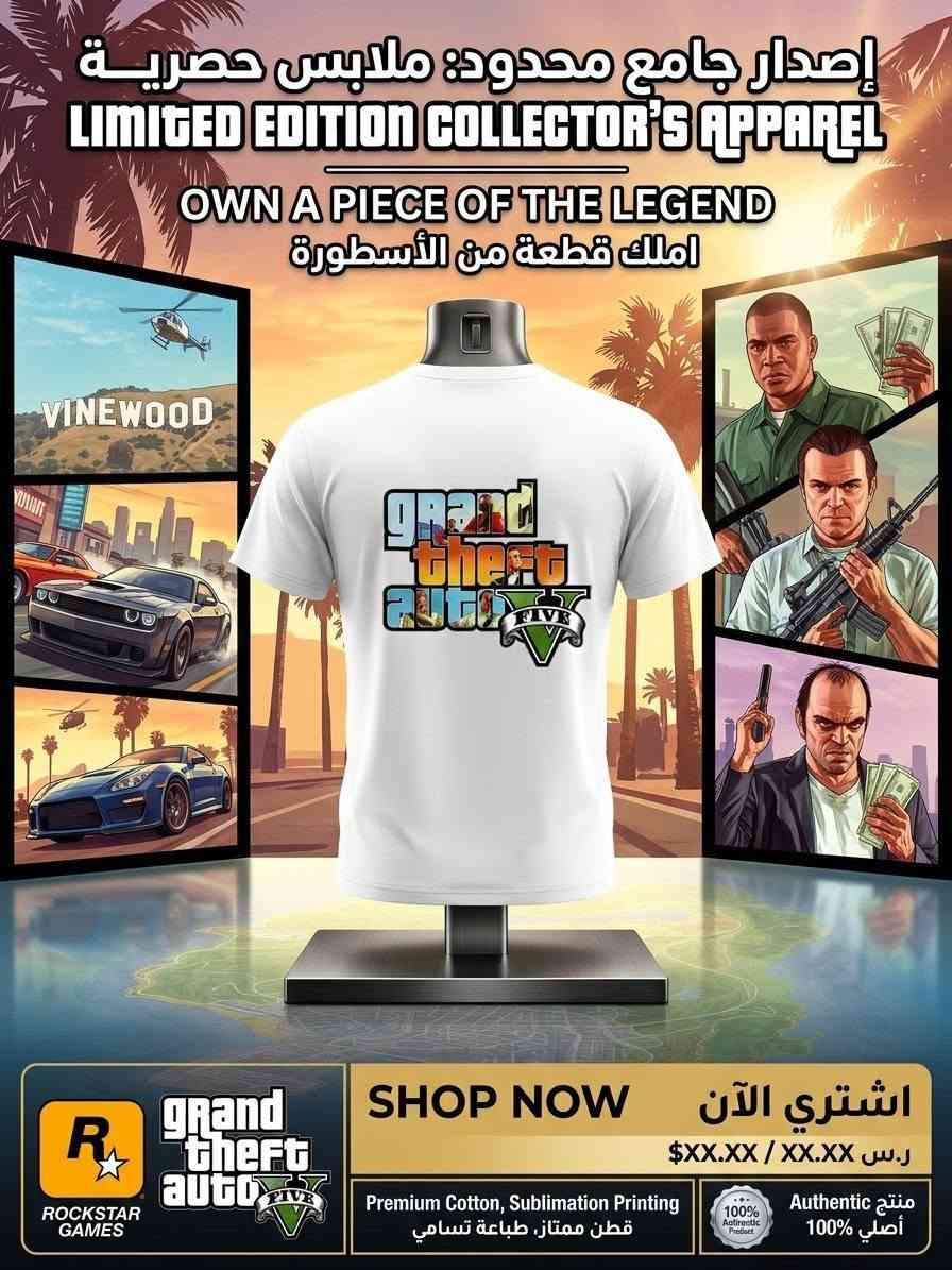 حصريا لمحبي الالعاب تصاميم طبع على التيشرت او الشفقة حسب الطلب اختر تصميمك بنفسك واترك الباقي علينا متوفر بكافة القياسات اللون ابيض او اسود حسب الرغبة
حصريا لمحبي الالعاب تصاميم طبع على التيشرت او الشفقة حسب الطلب اختر تصميمك بنفسك واترك الباقي علينا متوفر بكافة القياسات اللون ابيض او اسود حسب الرغبة كما متوفر طبع لكادر القاعات الإلكترونية
 للتواصل واتساب *********** 
واذا تريدتشوف النماذج معروضة 
 بمكتب اسعد ومهند/ الزهور عمارة الاجهزة الإلكترونية
