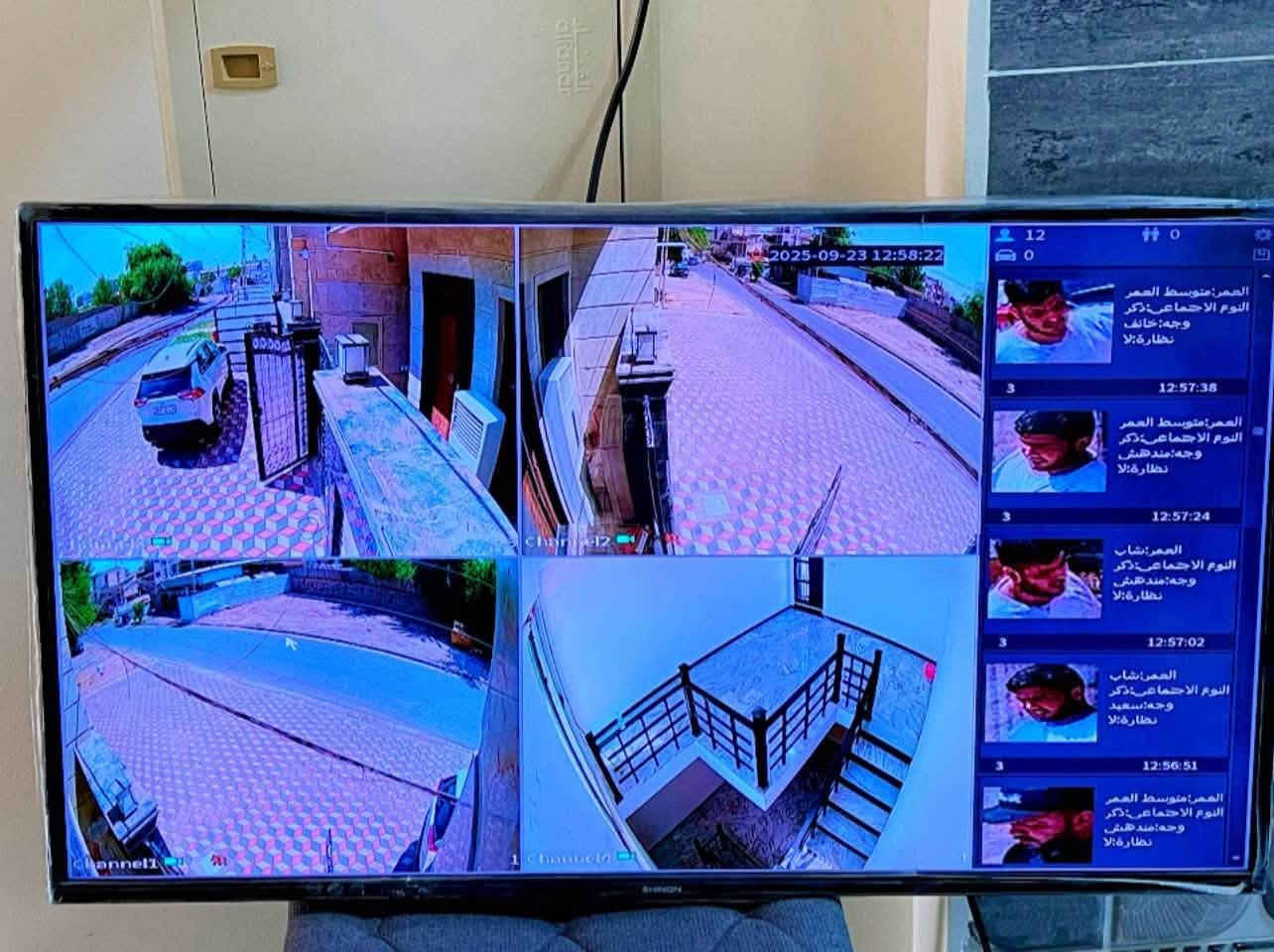اعمالنا في حي حطين 
منظومة 4 كاميرات تجميع بأعلى المواصفات
مع خاصة الذكاء الاصطناعي 

خاصة الذكاء الاصطناعي هي:-
1️⃣ - تصوير اي شخص يصلك قرب المكان بصورة خاصة صوت 
     وصورة ولقطة فديو ١٠ ثواني .
2️⃣-ممكن تحديد الأشخاص المخولين من قبل النظام بعد 
       ادخال بيانات من قبل المستخدم.
3️⃣-تفعيل إرسال صور الأشخاص على الهاتف.
4️⃣- حفظ صورة آخر شخص كان بالموقع قبل فقدان او 
         سرقة جهاز وإرسالها على الهاتف

منظومة دهوادقة 5 ميكا فول كلر صوت وصورة 

📌المواصفات
🔺4 كاميرات دقة 5 ميكا فول كلر صوت وصورة دهوا اصلي
     دبل لد ( تصوير ليلي نهاري ملون حتى بدون انارة)

 🔻ديفيار 4 جنل دقة 5 ميكا نوع دهوا يشغل كل انواع 
      الكاميرات ويدعم تسجيل الصوت مع تصوير الوجوه 
     والتعرف عليها بالذكاء الاصطناعي 

🔻هارد 500 كيكا .

🔺كيبل رولة 100م مسلح ونحاس ومقاوم كافة الظروف الجوية 

🔺جهاز يو بي اس نوع ليثيوم اصلي يشغل منظومة الكاميرات 
     مع منظومة الانترنت ٣ ساعات حقيقي ويعتبر جهاز حماية 
     ومنظم فولتية وتلغي كافة المحولات

🔻بوكسات عدد 4 خاصة بالكاميرات لحماية الفيش من 
     الرطوبة والعبث وتعطي شكل لائق للكاميرات

🔻فيش كامله خاصة بالكاميرات

🔺كيبل اج دي مسلح

🔻ممكن ربط المنظومة على الانترنت وتراقيب وانت باي 
     مكان بالعالم

🔺ضمان سنه حقيقي للكاميرات والديفيار 

🔴لمزيد من المعلومات مراسلتنا على الخاص او الاتصال على الرقم
***********
***********مهندس محمد

نص مكتوب في الصور:
- 2025-09-23 12:58:22 Channel1 Channel2 Channel1 Channel1 12 0 0 12 0 العمر: متوسط العمر النوع الاجتماعي: ذكر وجه: خائف نظارة: لا 12:57:38 العمر: متوسط العمر النوع الاجتماعي: ذكر وجه: مندهش نظارة: لا 3 12:57:24 العمر: شاب النوع الاجتماعي: ذكر وجه: مندهش نظارة: لا 3 12:57:02 العمر: شاب النوع الاجتماعي: ذكر وجه: سعيد نظارة: لا 3 12:56:51 العمر: العمر النوع الاجتماعي: ذكر وجه: مندهش نظارة: لا
- 2025-09-23 12:58:27 12 0 12:57: 12:57:24 12:57:02 12:56:51
- 2025-09-23 12:58:30 12 0 3 متوسط العمر اجتماعي:ذكر وجه:خائف نظارة:لا 12:57:38 3 متوسط العمر اجتماعي:ذكر وجه:مندهش نظارة:لا 12:57:24 3 العمر:شاب م الاجتماعي:ذكر وجه:مندهش نظارة:لا 12:57:02 3 العمر:شاب وم الاجتماعي:ذكر وجه:سعيد نظارة:لا 12:56:51 العمر:متوسط العمر النوع الاجتماعي:ذكر وجه:مندهش نظارة:لا Channel 2 SHINON