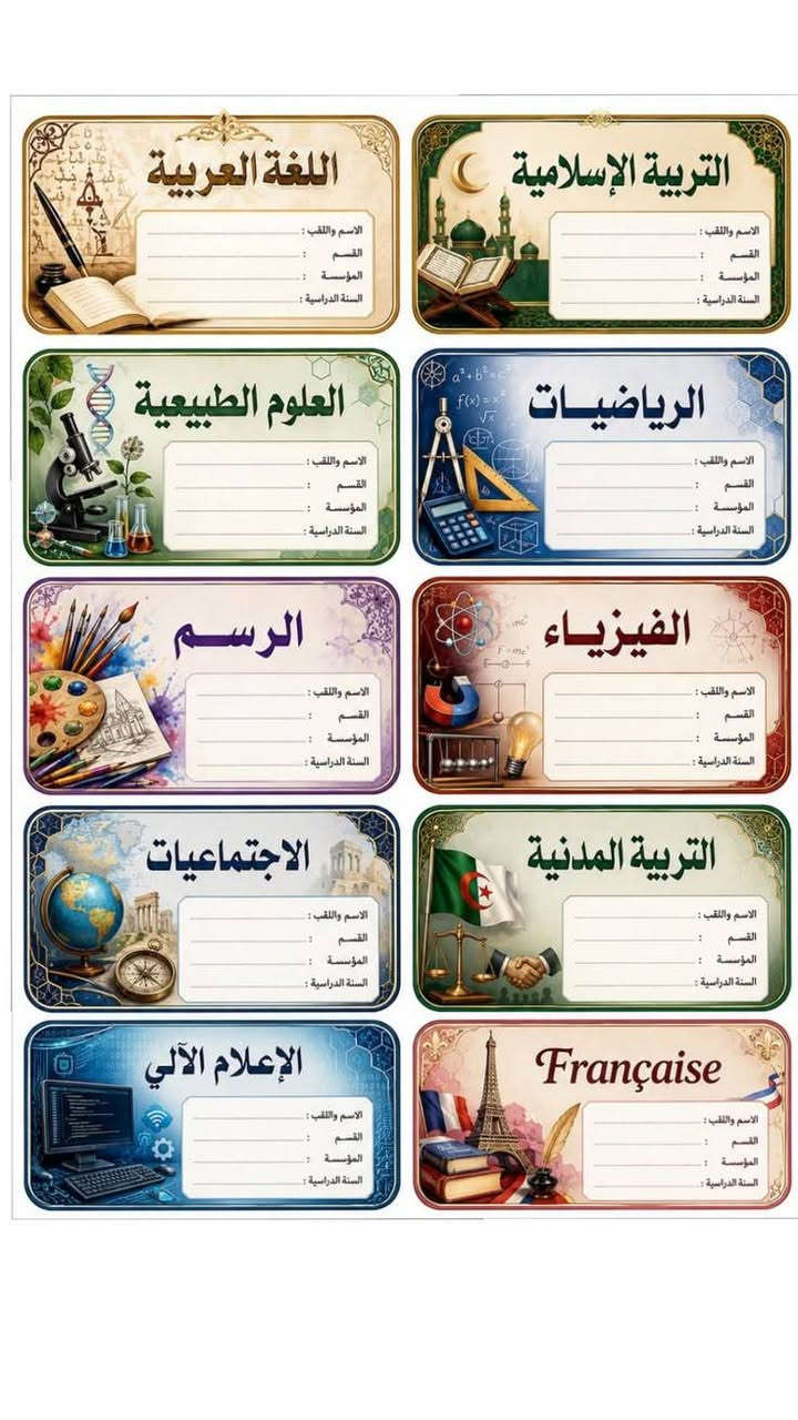 متوفر طباعه توزيعات متنوعه وستيكرات مدرسه حسب الطلب للتواصل واتساب ***********
